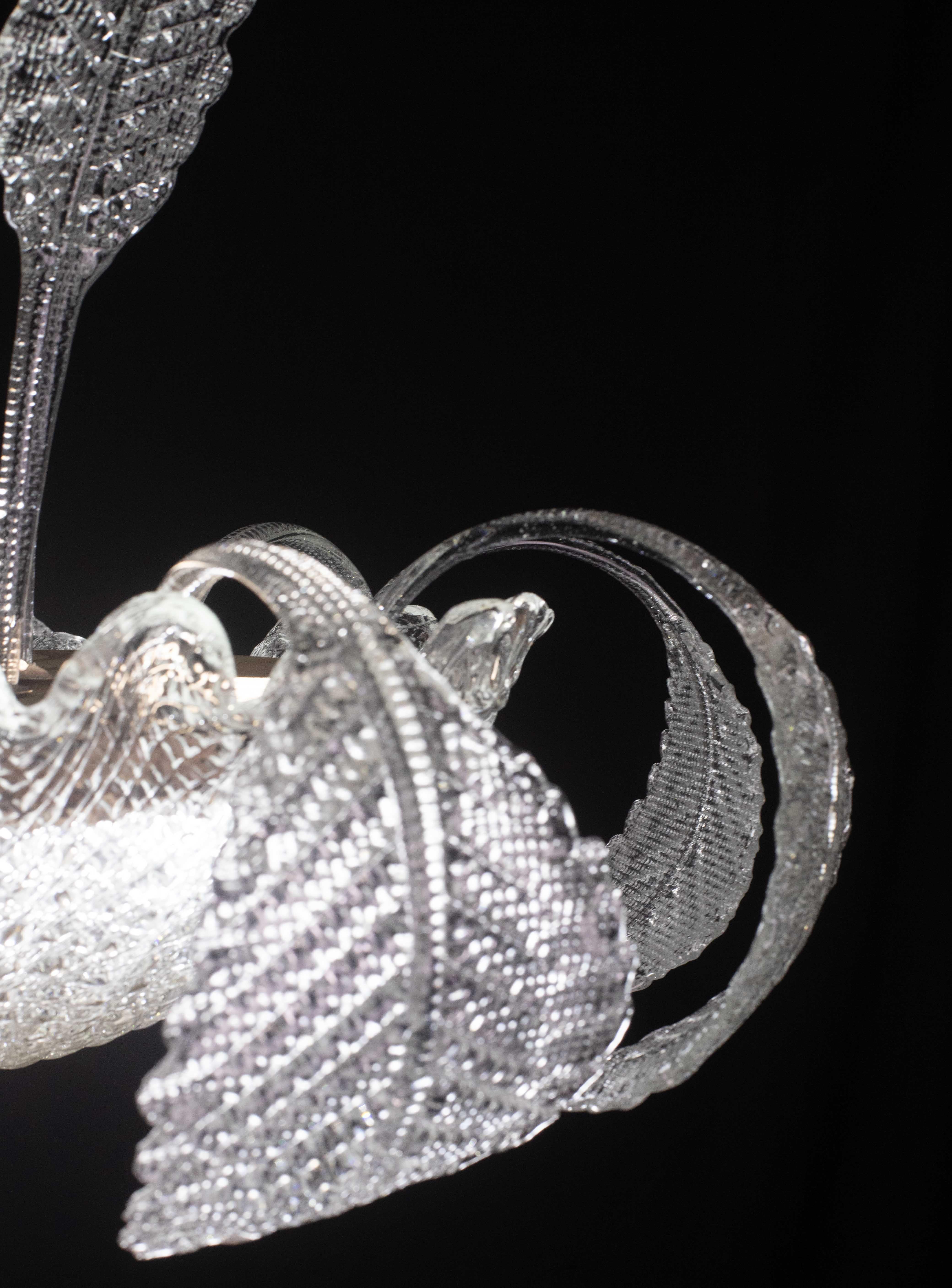 Eleganza Art Decò, lampadario Barovier&Toso, vetro di Murano, anni '50 7
