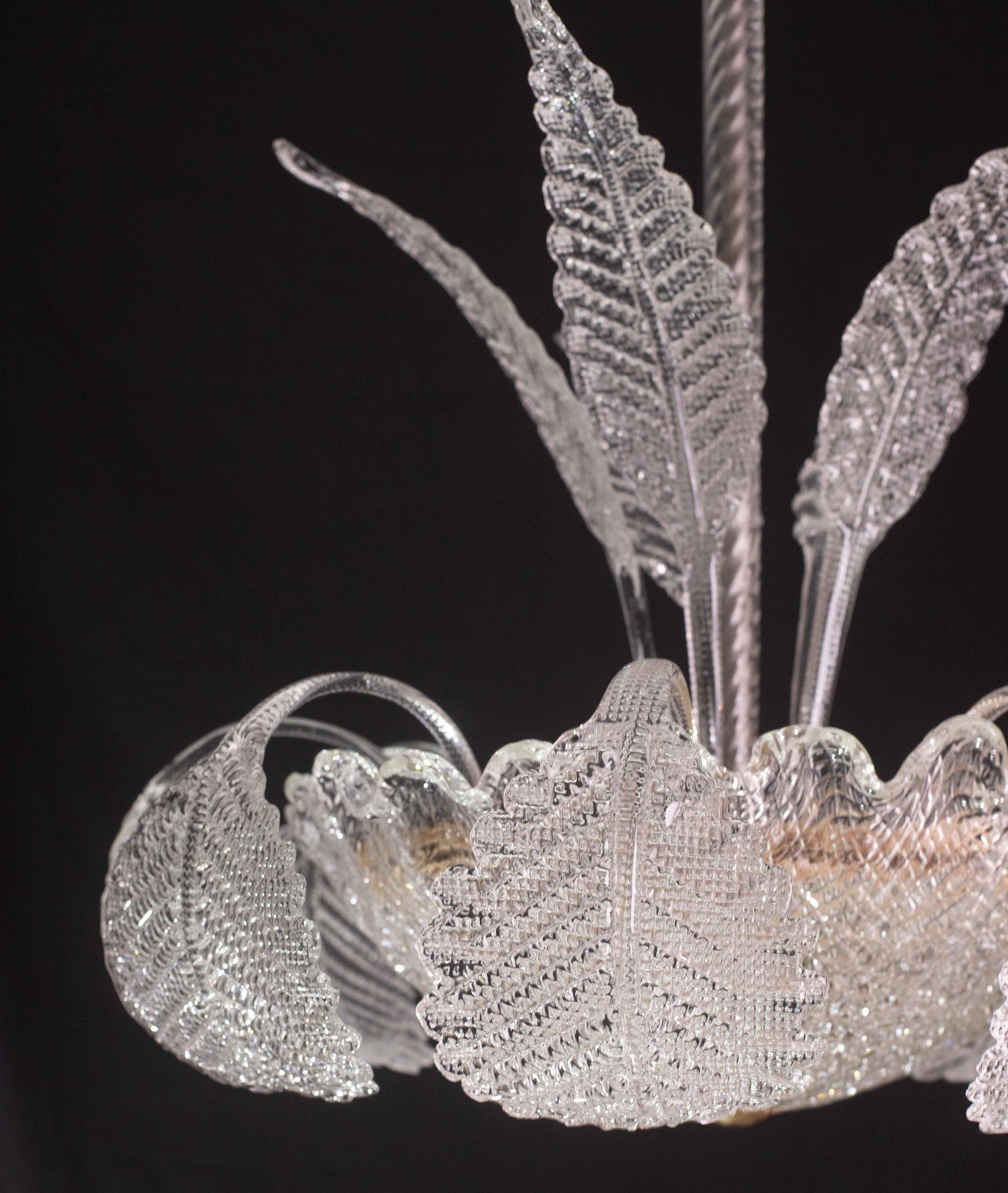 Eleganza Art Decò, lampadario Barovier&Toso, vetro di Murano, anni '50 9