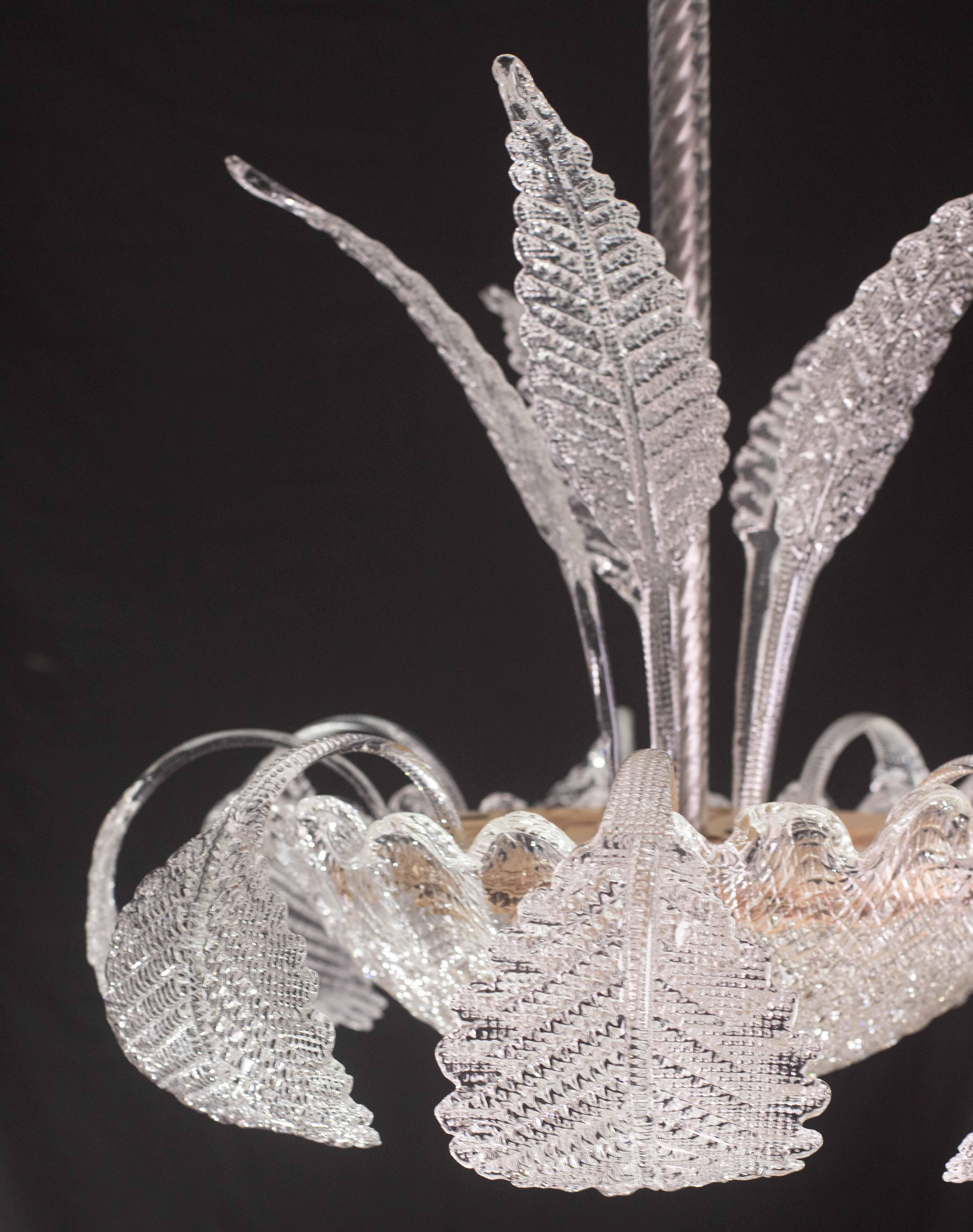 Eleganza Art Decò, lampadario Barovier&Toso, vetro di Murano, anni '50 3