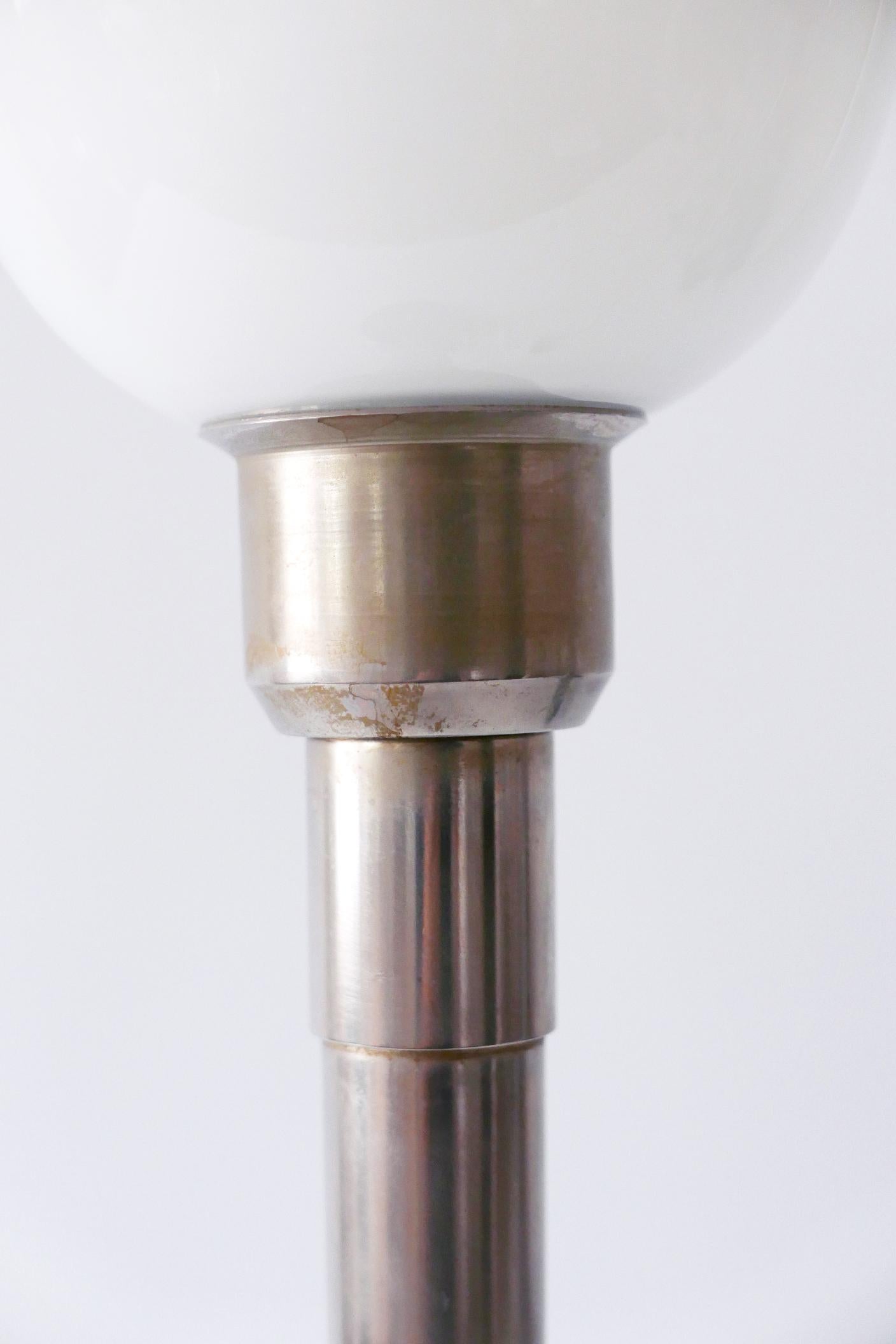 Elegant Art Deco Bauhaus Nickel-Plated Brass Table Lamp or Floor Light, 1930s For Sale 5