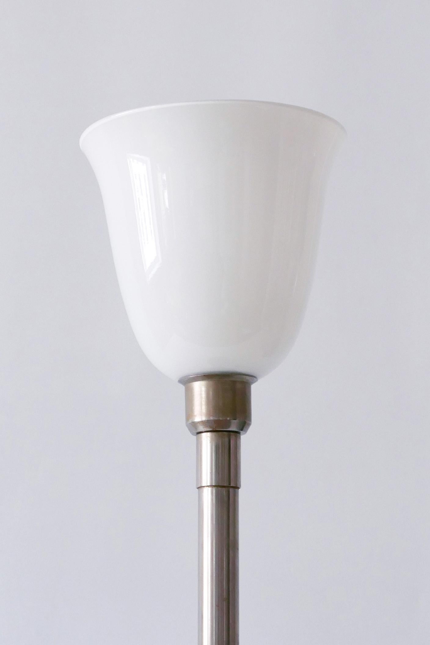 Elegante vernickelte Bauhaus-Tischlampe oder Stehlampe aus Messing im Art déco-Stil, 1930er Jahre im Angebot 1