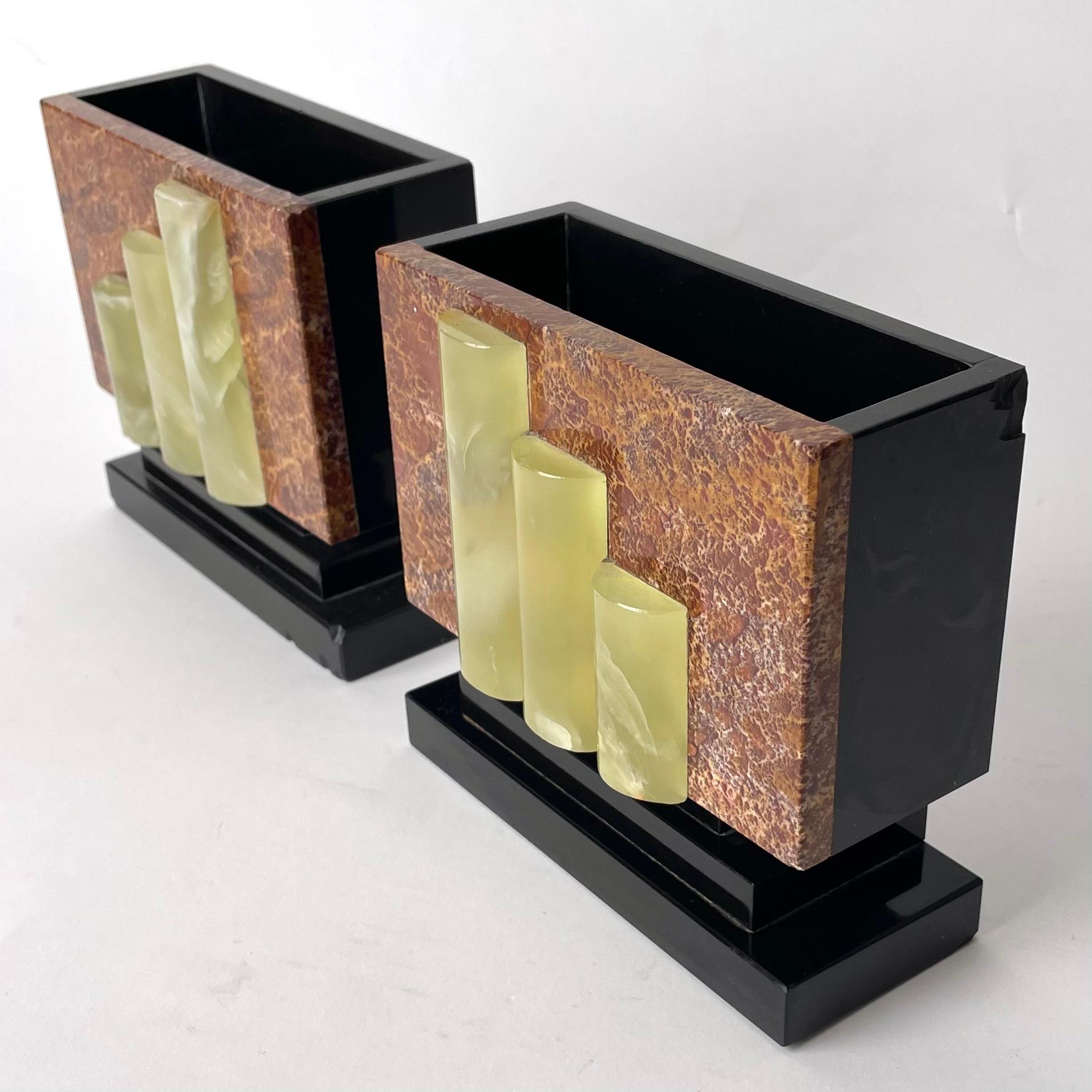 Elegant Art Deco Bookstands, Featuring 3 Marble Types, 1920s-1930s In Good Condition In Knivsta, SE