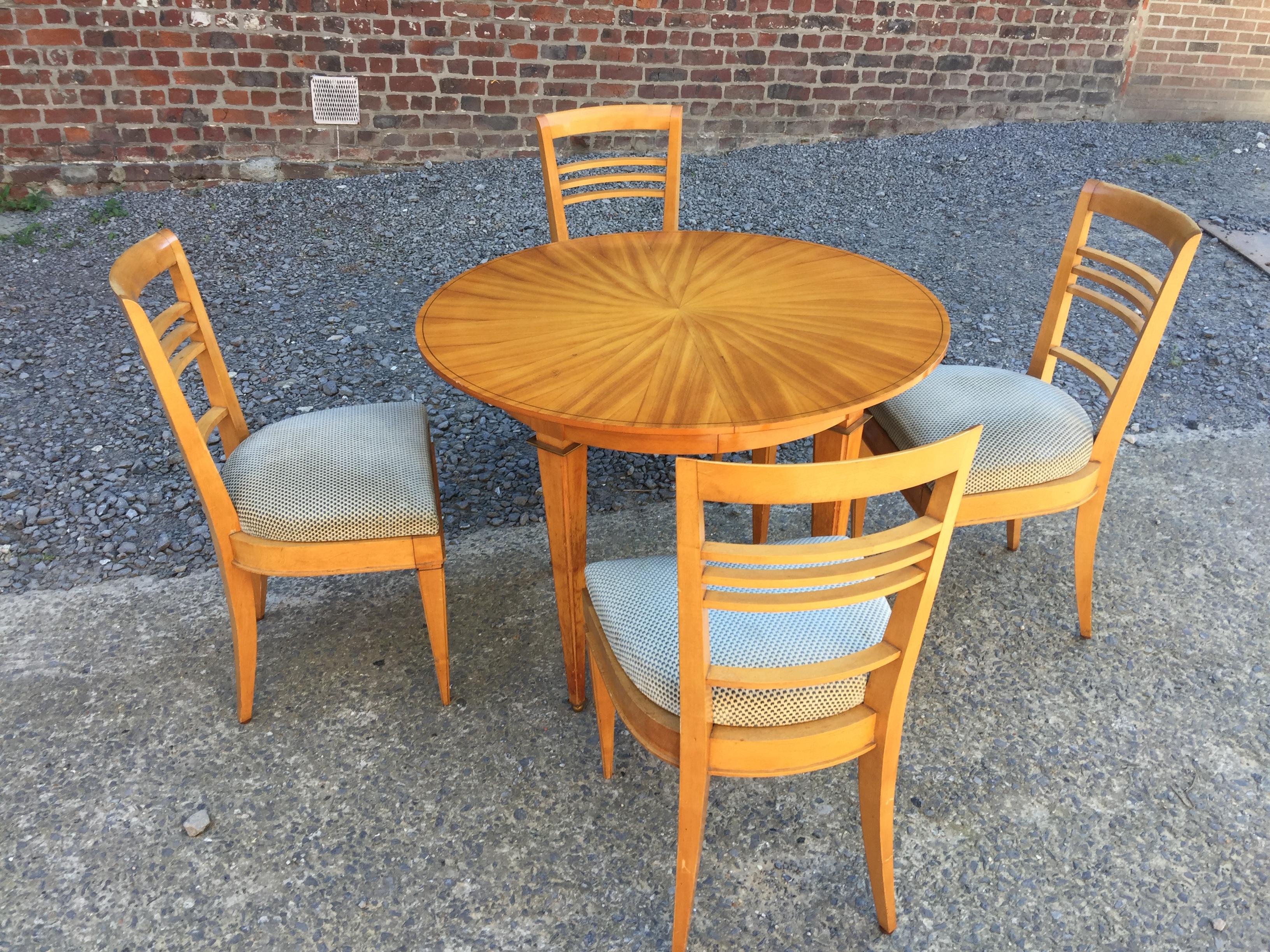 Elegant Art Deco Chairs in the Style of André Arbus, circa 1940 For Sale 4