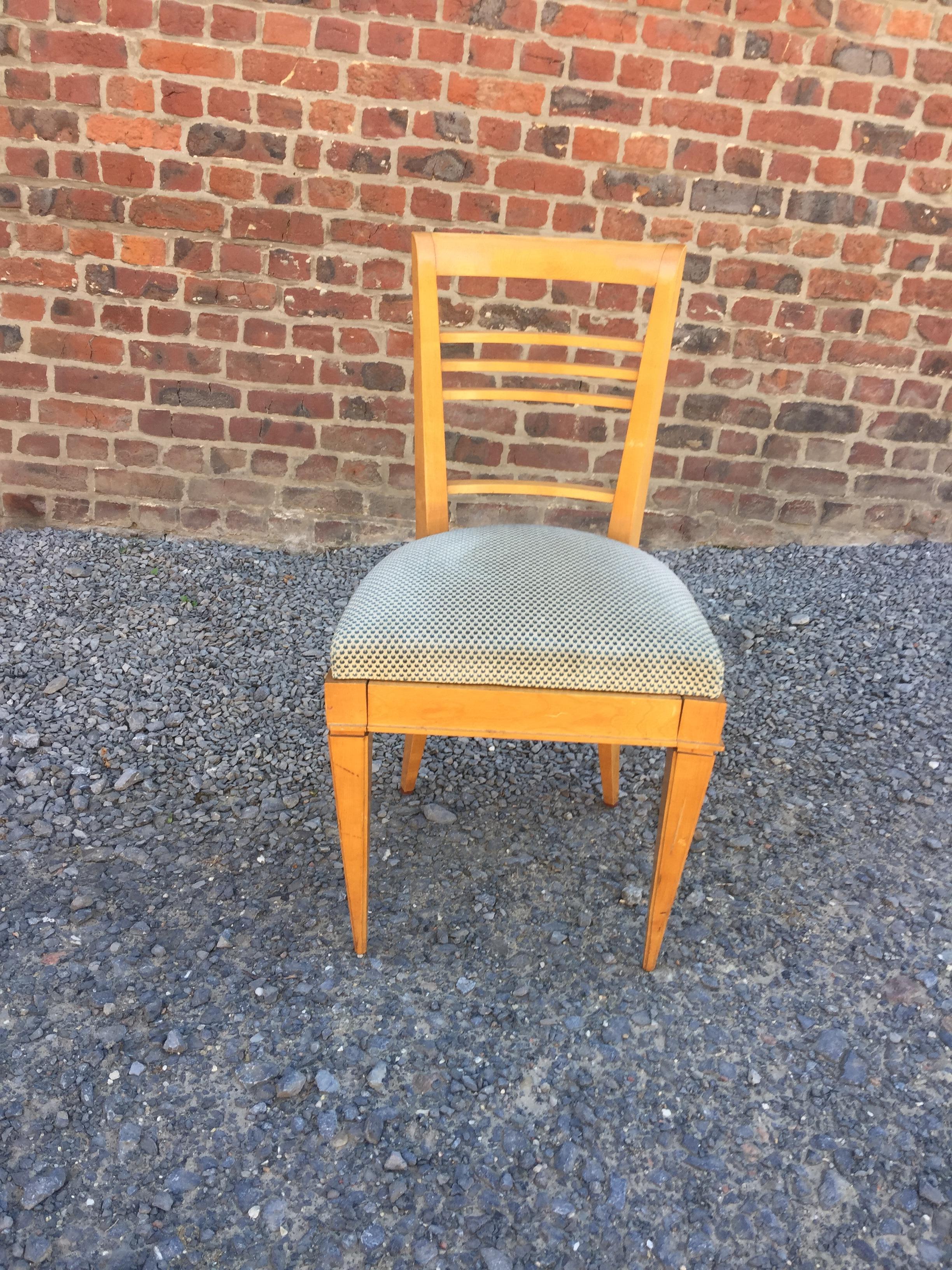 Elegante Art-Déco-Stühle im Stil von André Arbus, um 1940 (Französisch) im Angebot