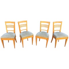 Elegant Art Deco Chairs in the Style of André Arbus, circa 1940