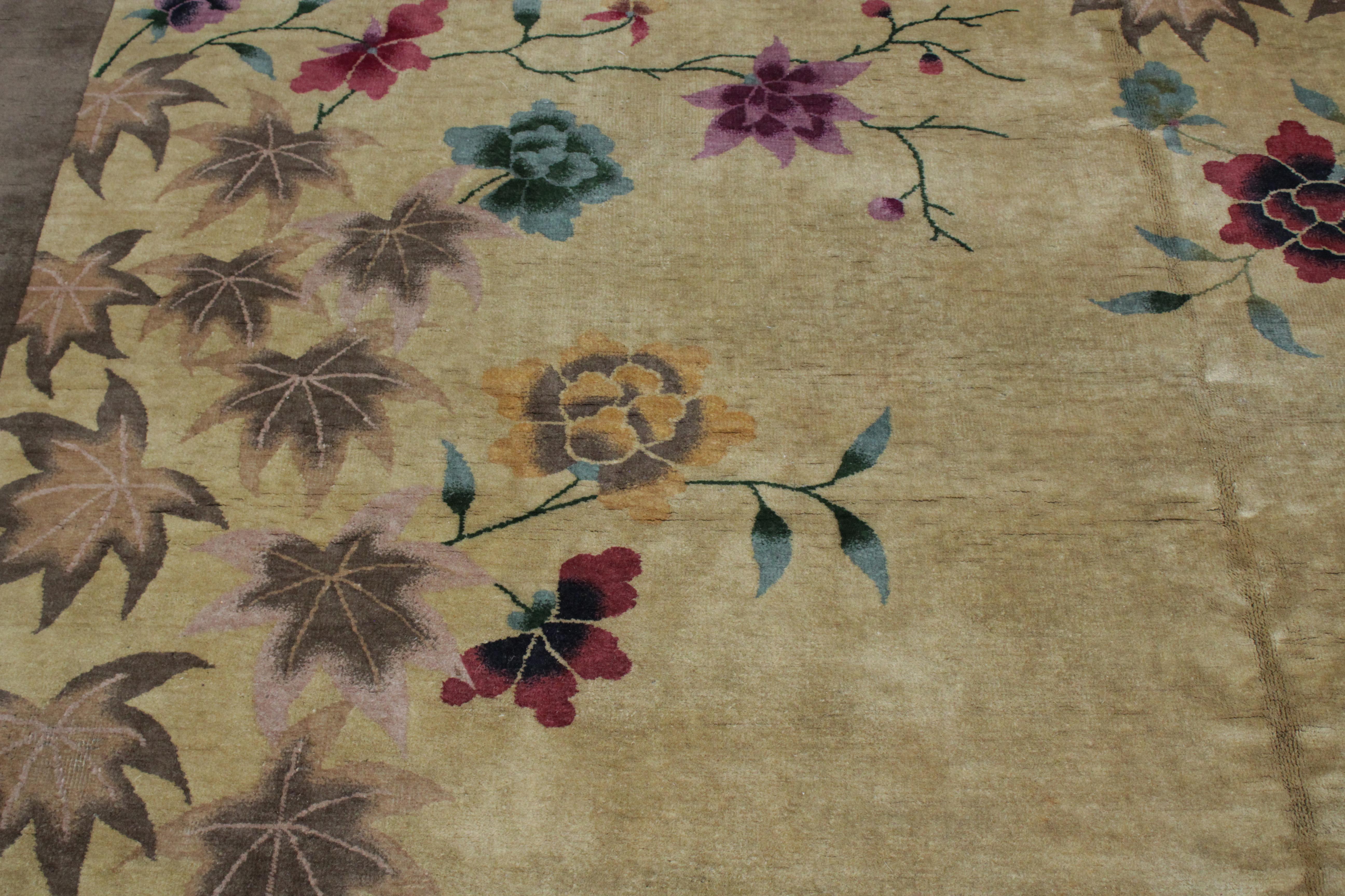 Elegant Art Deco Chinese Rug by Nichols & Co. For Sale 2