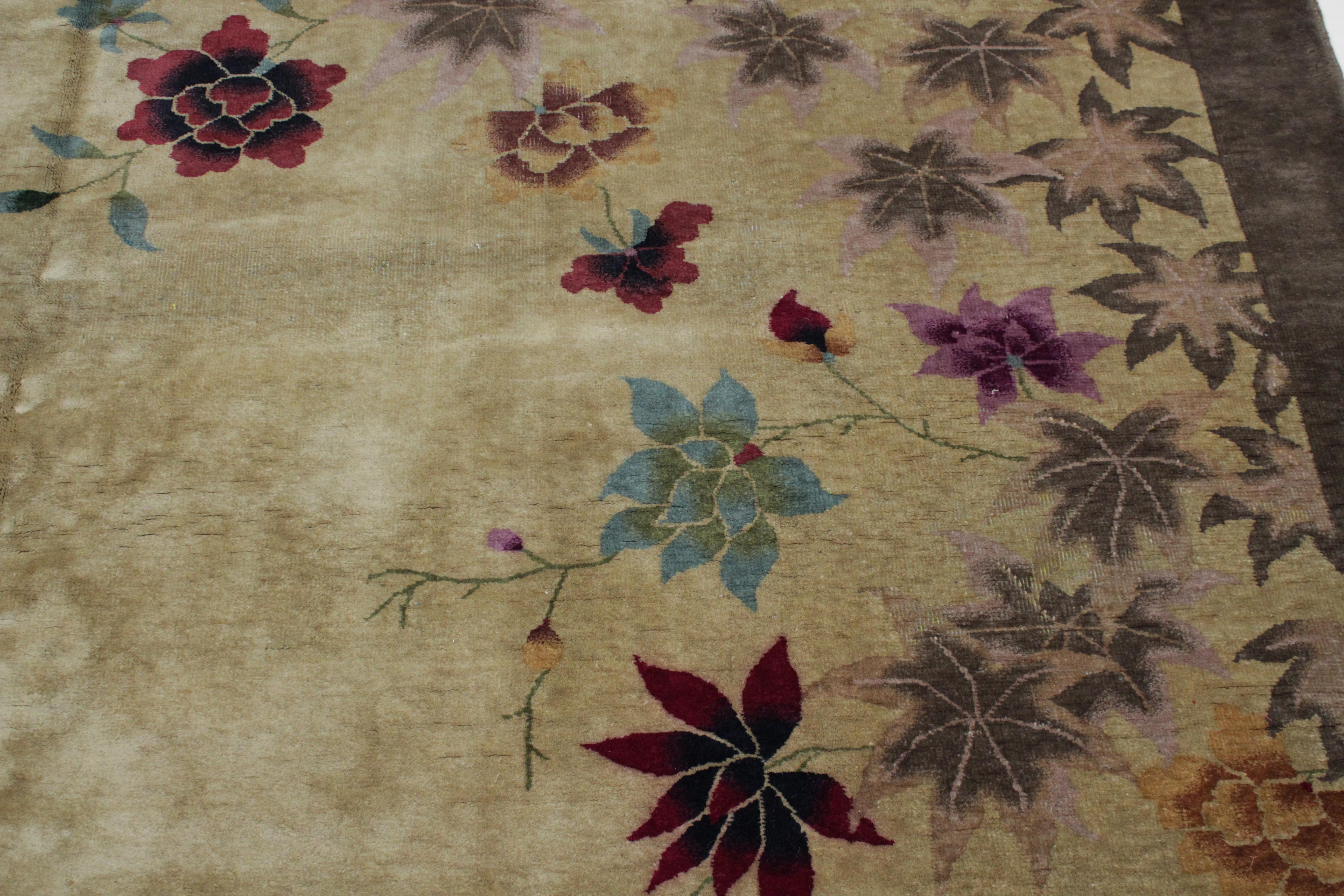 Elegant Art Deco Chinese Rug by Nichols & Co. For Sale 3