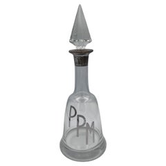 Elegante Decantador de Cristal Art Decó