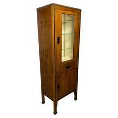 Used Elegant Art Deco Dental cabinet, walnut and glass, manufactured by ENOCHS