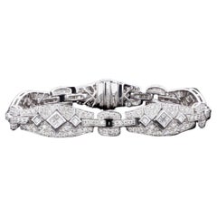 Elegant Art Deco Diamond Link Estate Bracelet