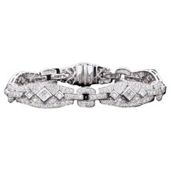 Elegante bracciale A Link con diamanti in stile Art Deco