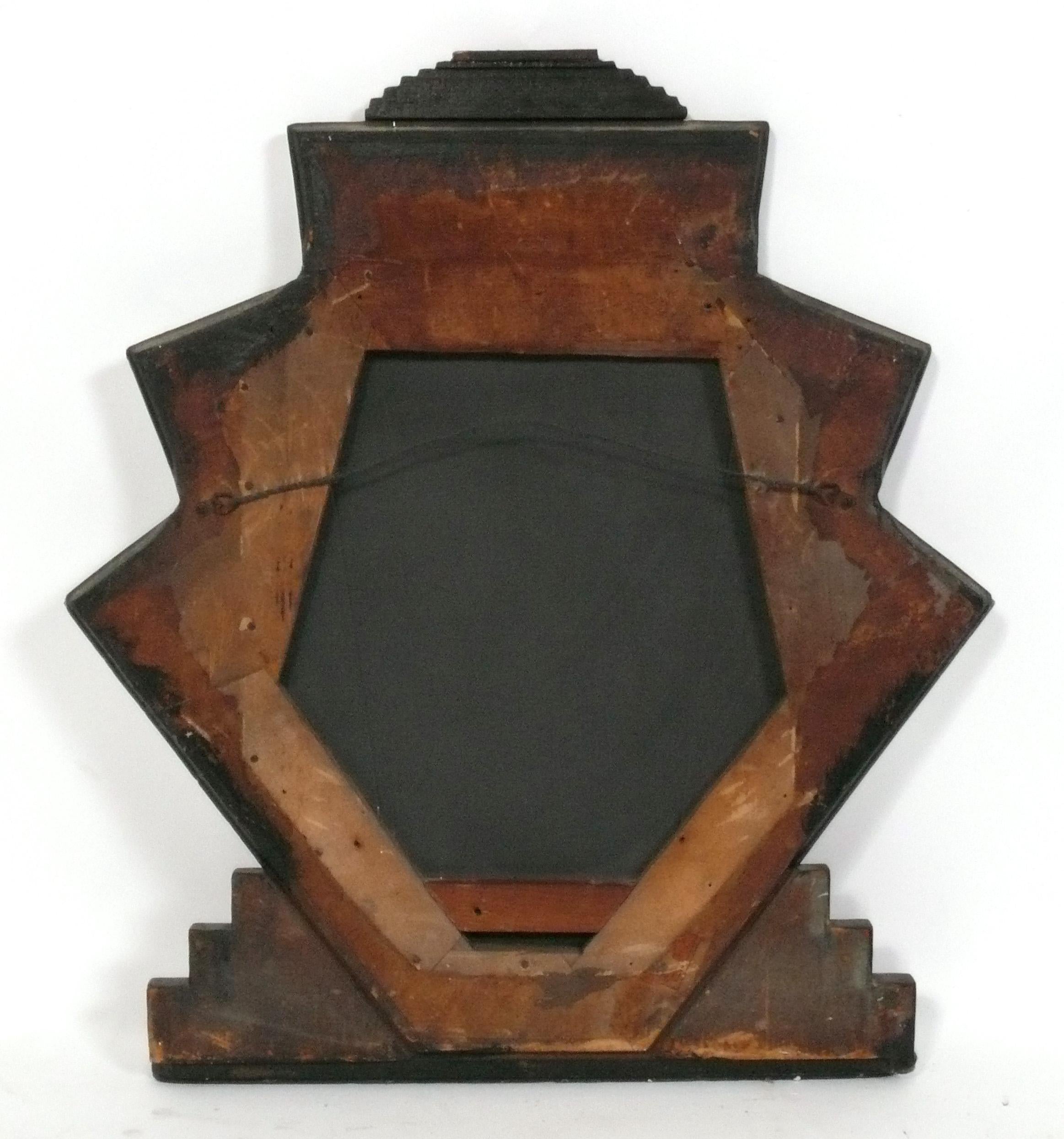 Américain Elegant Art Deco Fan Mirror 26.5