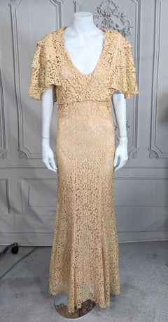 Elegant Art Deco Lace Evening Ensemble