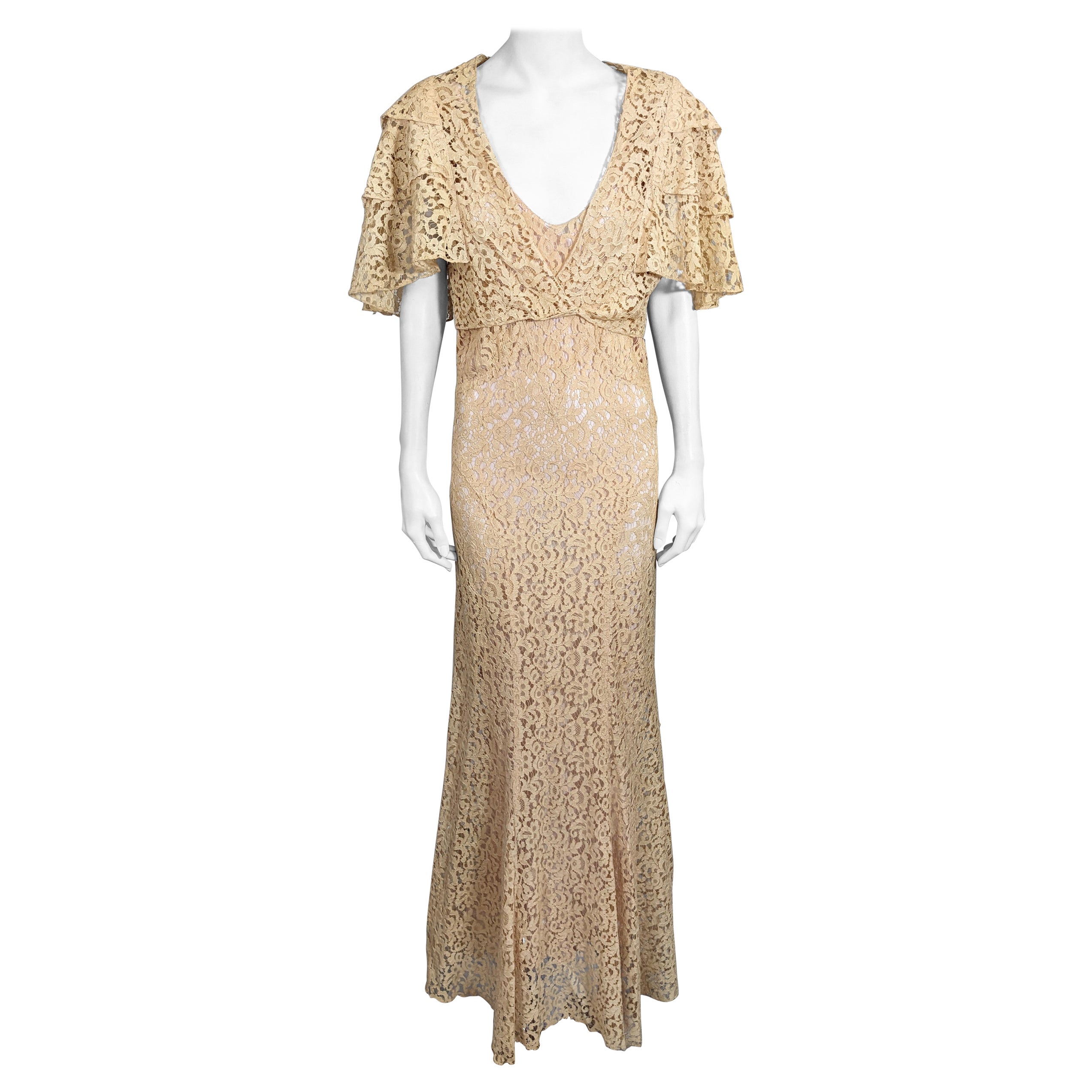Elegant Art Deco Lace Evening Ensemble