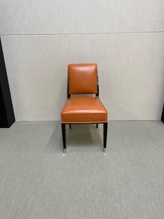 Elégante chaise Art Déco en bois de Macassar fabriquée à la main dans le style de J. E. Ruhlmann