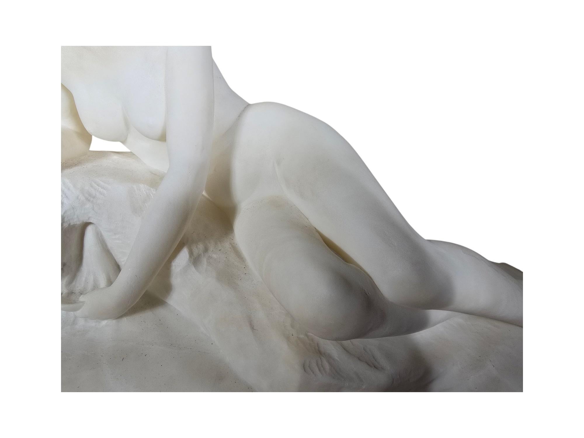 Elegante Escultura Art Decó de Mármol Firmada por L. Morelli, Florencia en venta 7