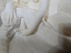 Elegante Escultura Art Decó de Mármol Firmada por L. Morelli, Florencia