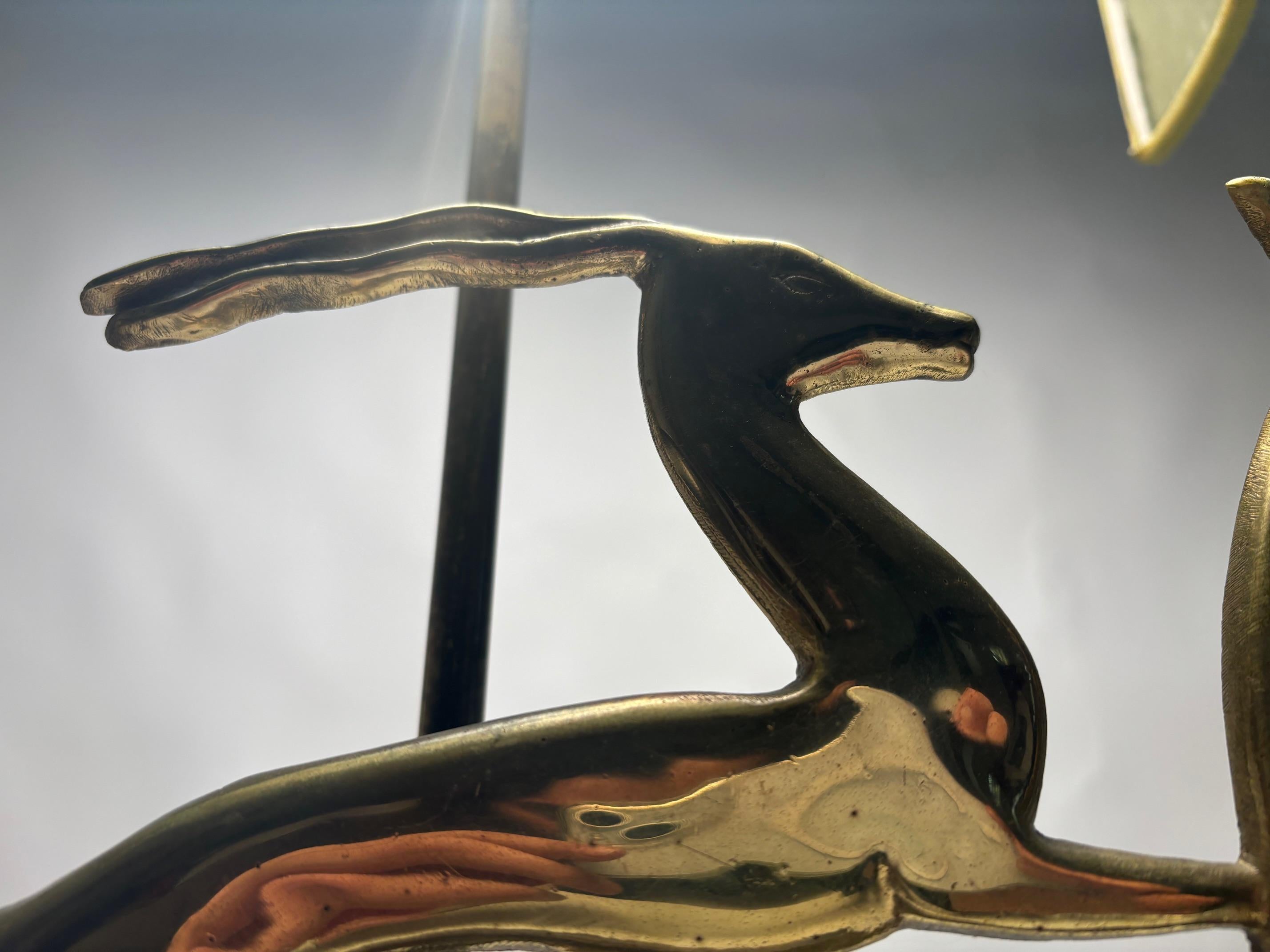 Metal Elegant Art Deco metal table lamp, France, 1940s For Sale