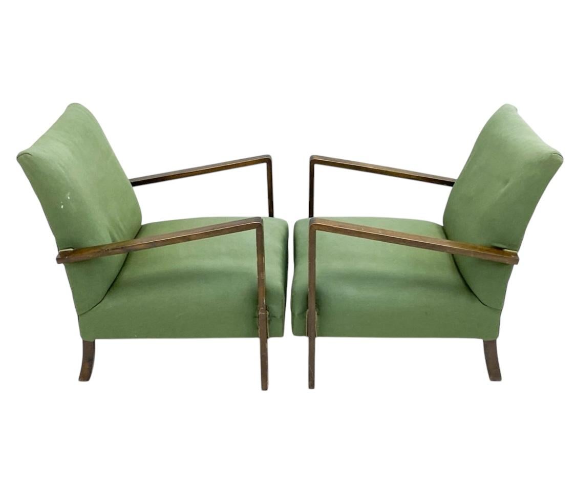 Elegantes sillones de salón modernos Art Déco en Bastante bueno estado para la venta en Brooklyn, NY