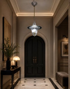 Elegant Art Decò Murano Glass Lantern by Barovier e Toso Pendant Light, 1950
