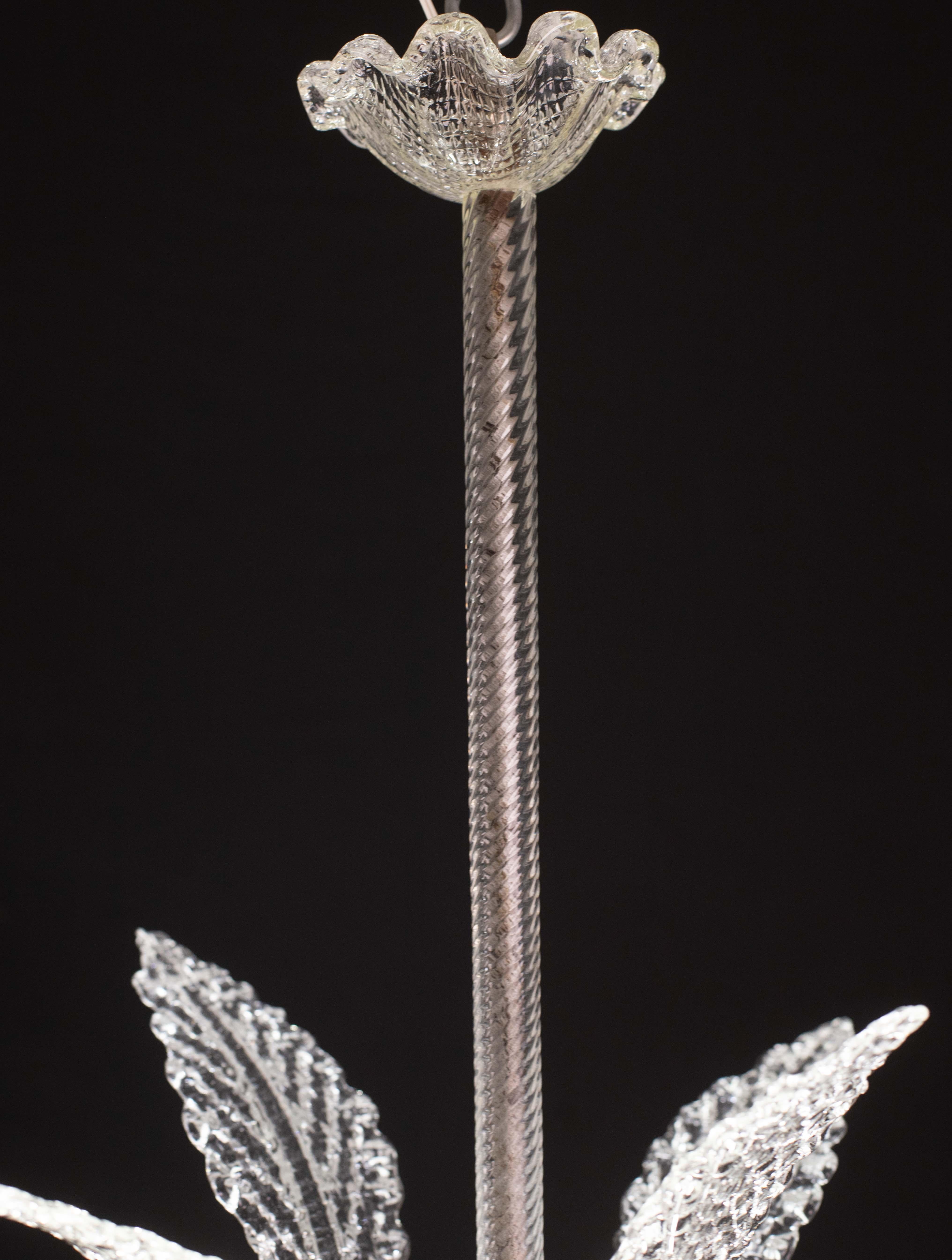 Elegant Art Decò Murano Glass Leaves, 1950s For Sale 6