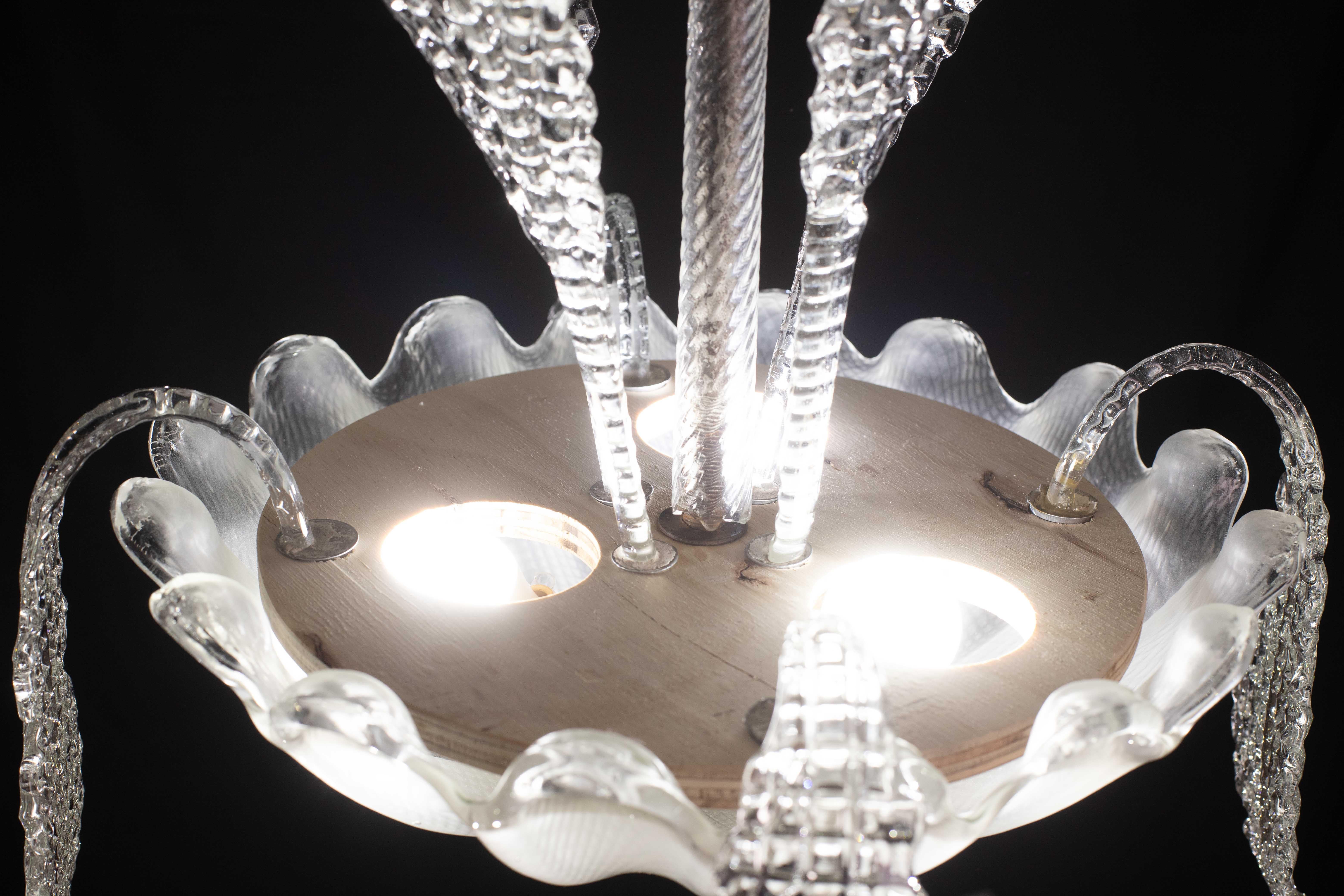 Elegant Art Decò Murano Glass Leaves, 1950s For Sale 8