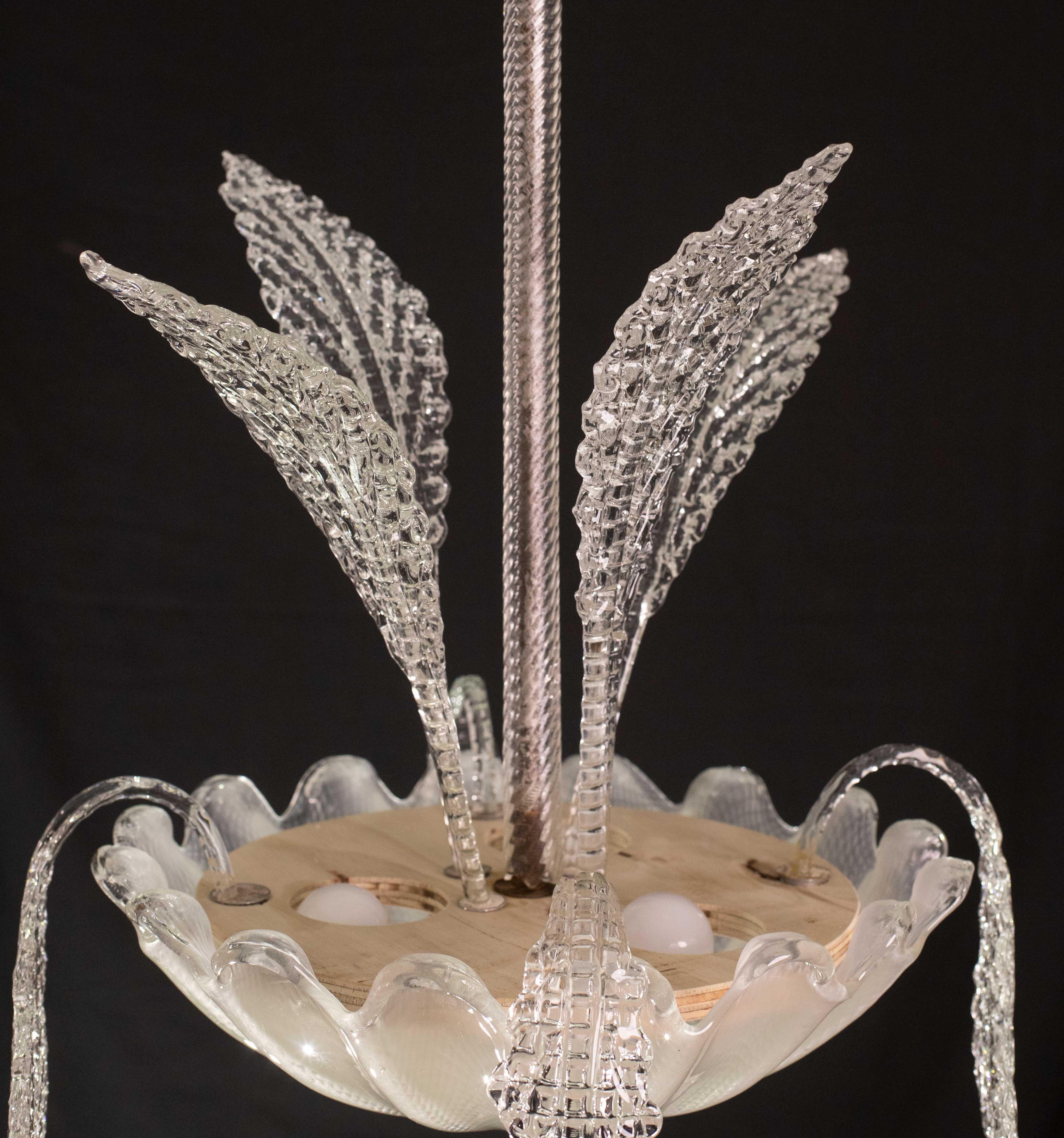 Elegant Art Decò Murano Glass Leaves, 1950s For Sale 9