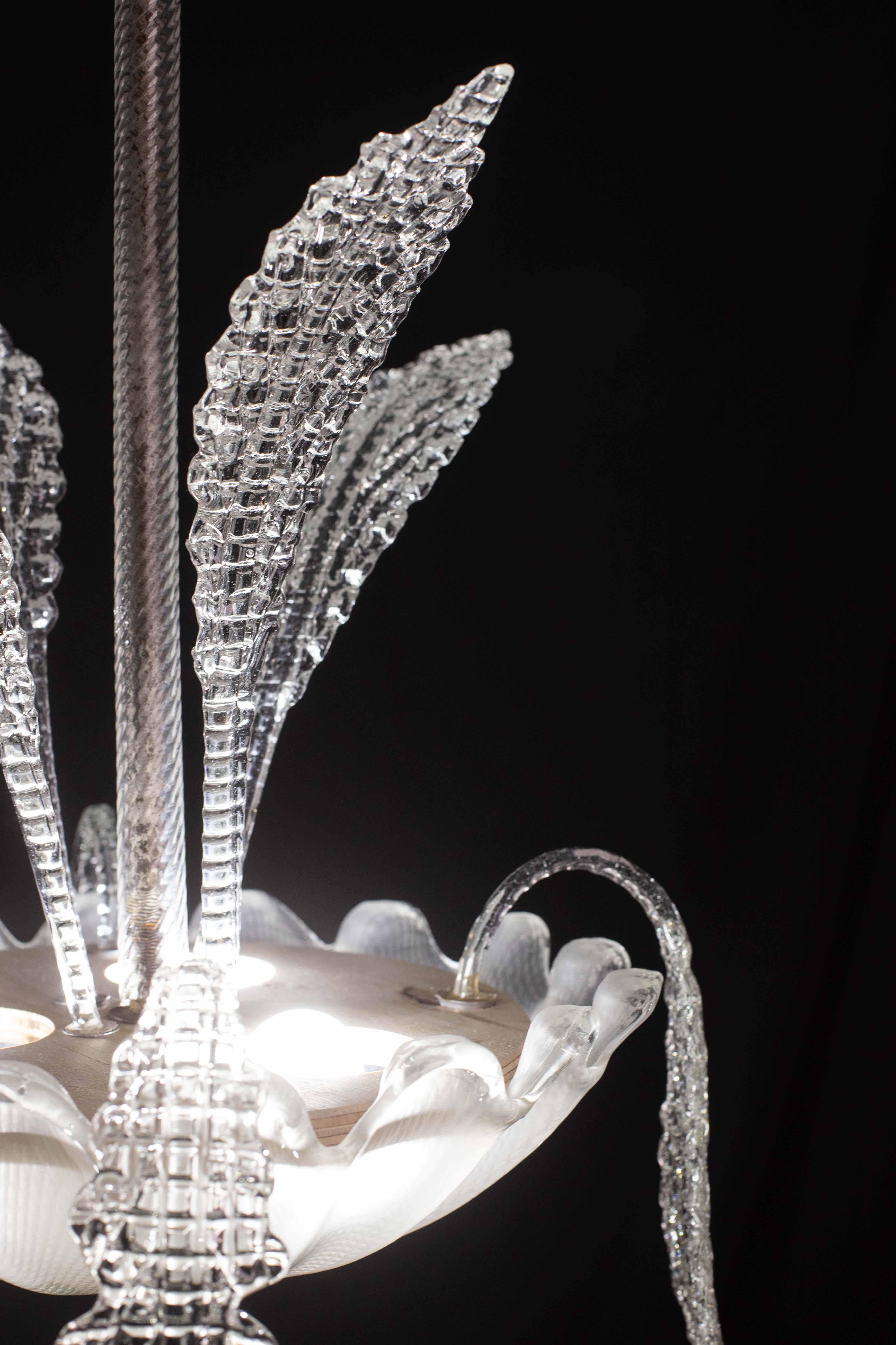 Mid-20th Century Elegant Art Decò Murano Glass Leaves, 1950s For Sale