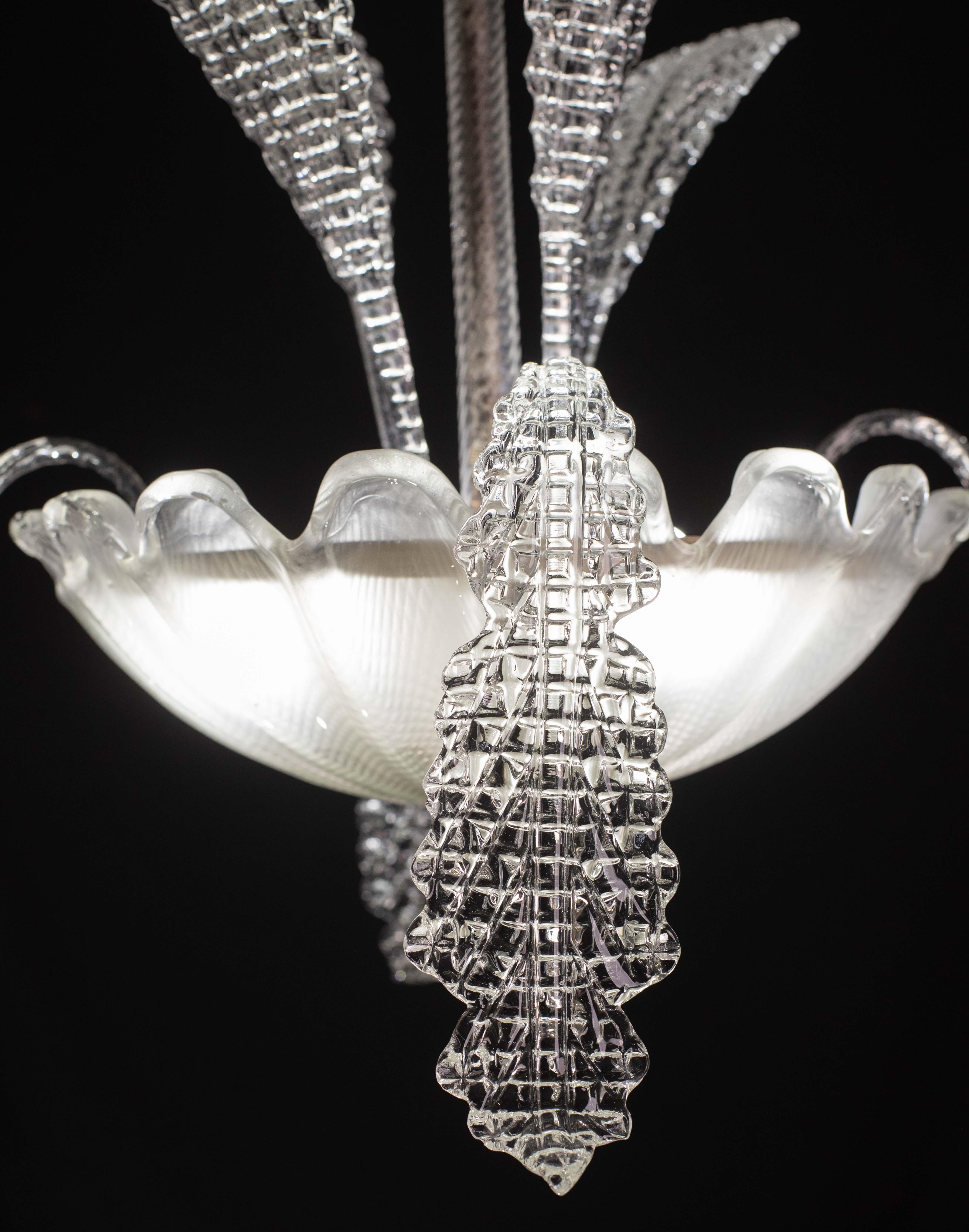 Elegant Art Decò Murano Glass Leaves, 1950s For Sale 1