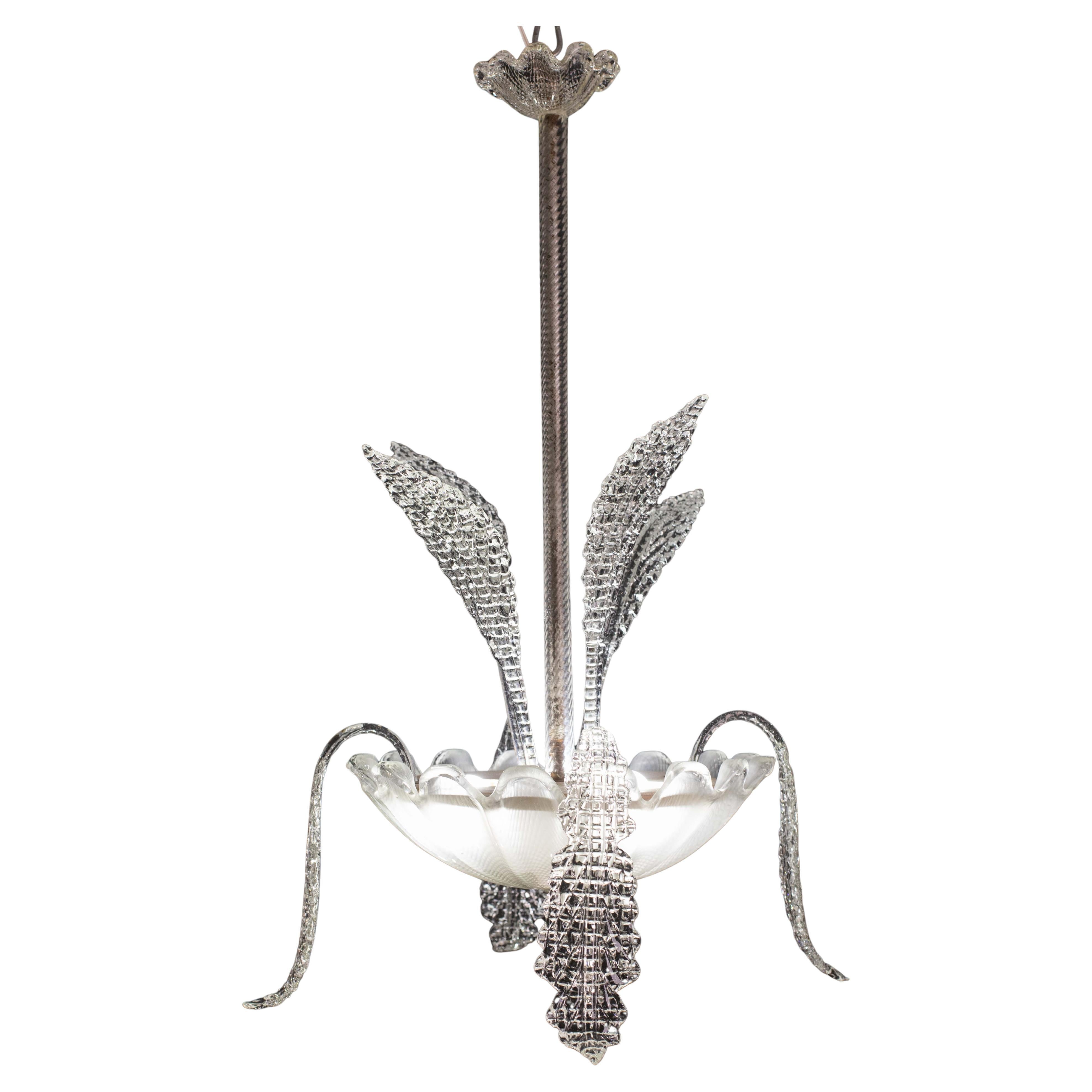 Elegant Art Decò Murano Glass Leaves, 1950s