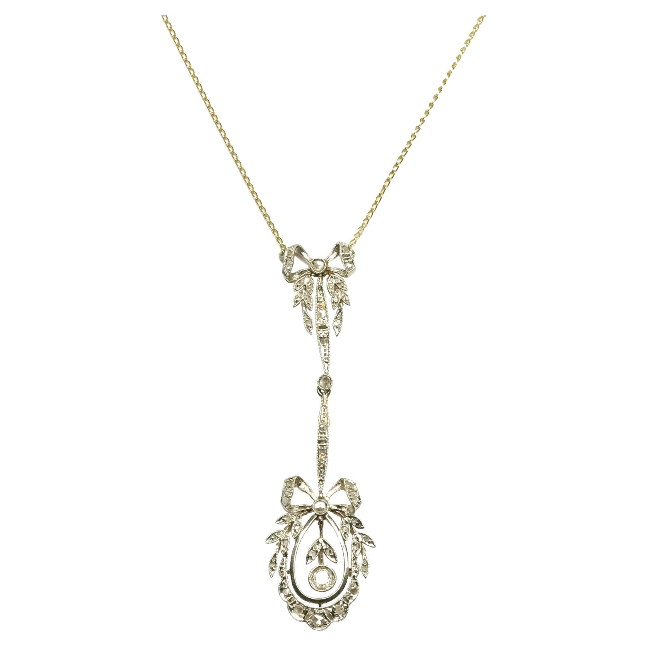 Collana Eleg Art Deco con diamanti