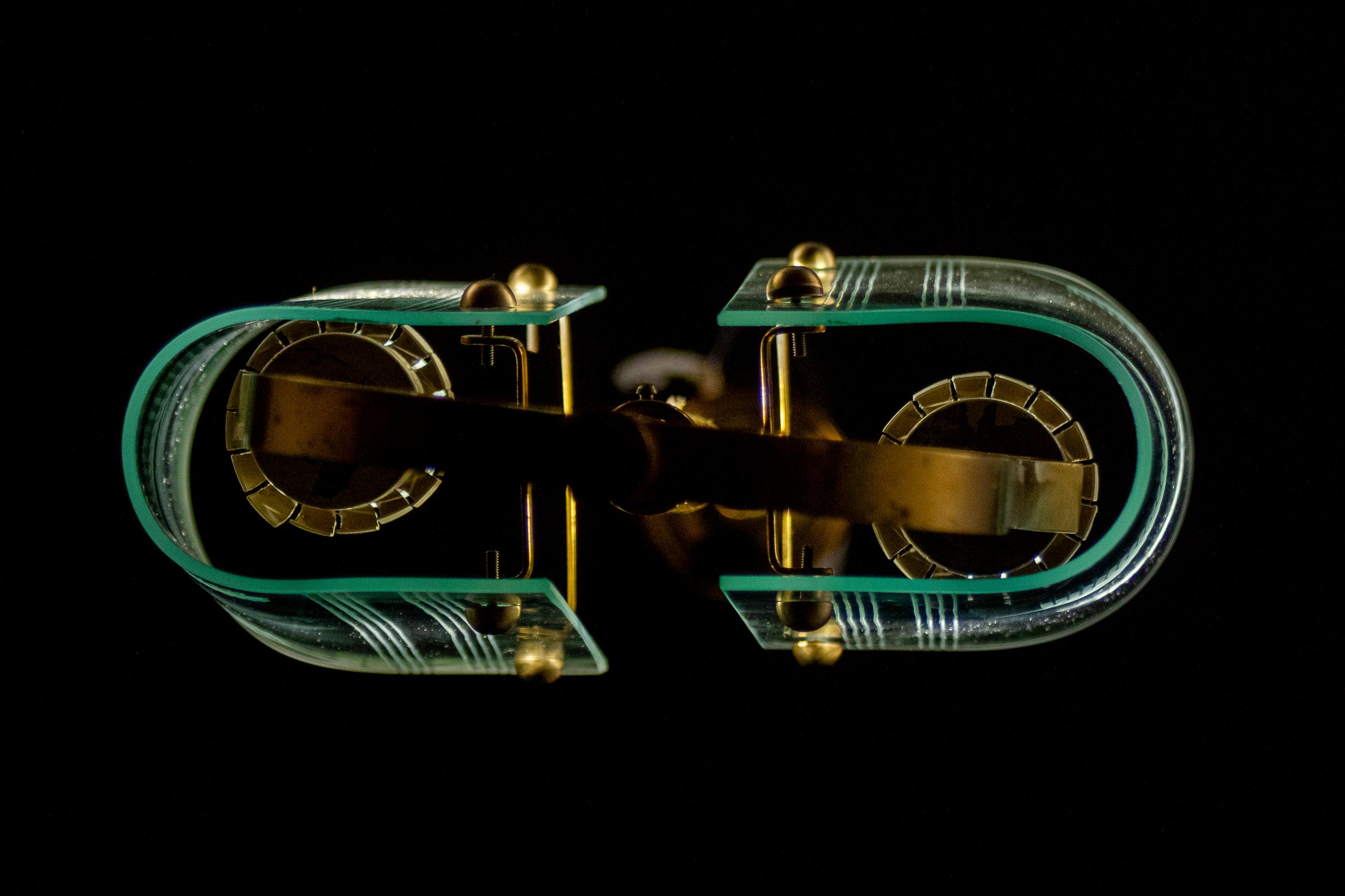 Elegante Colgante Art Déco con Cristal de Murano Attr. a Pietro Chiesa 1940 en venta 3