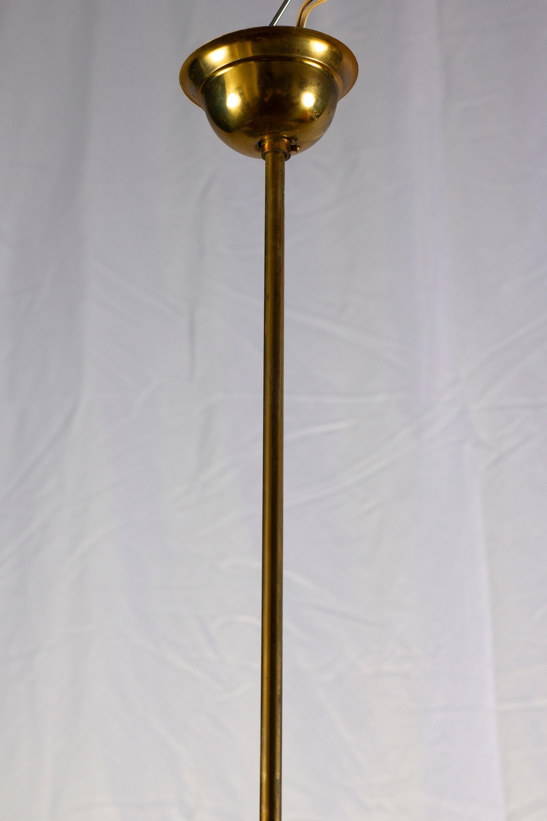 Elegante Colgante Art Déco con Cristal de Murano Attr. a Pietro Chiesa 1940 mediados del siglo XX en venta