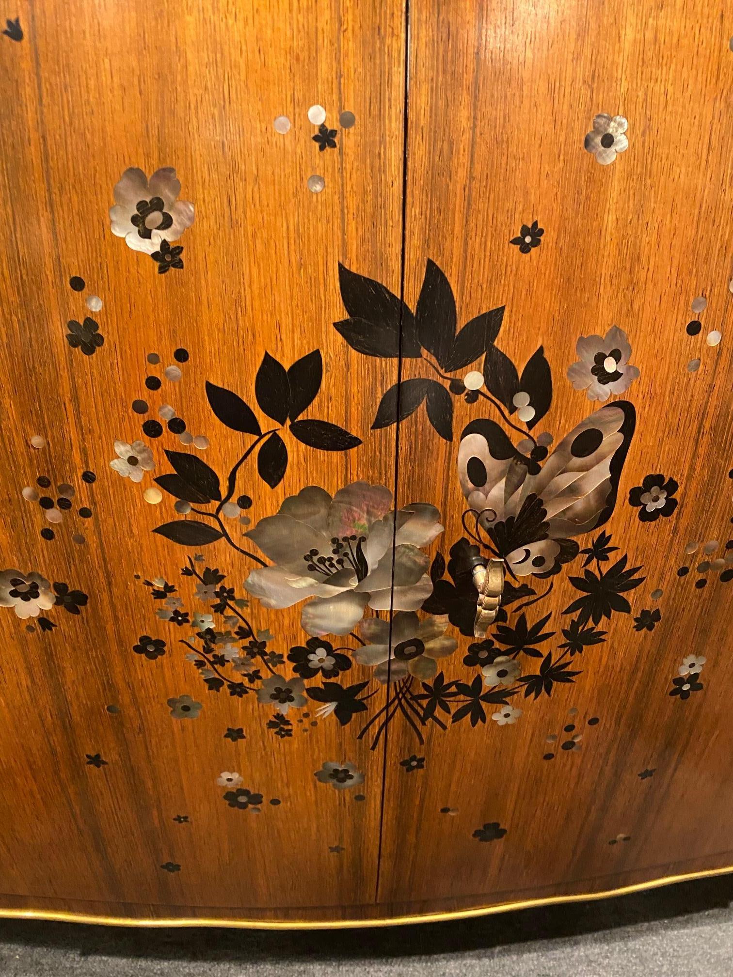 Elegant Art Deco Period Inlaid Walnut Buffet by Jules Leleu For Sale 12