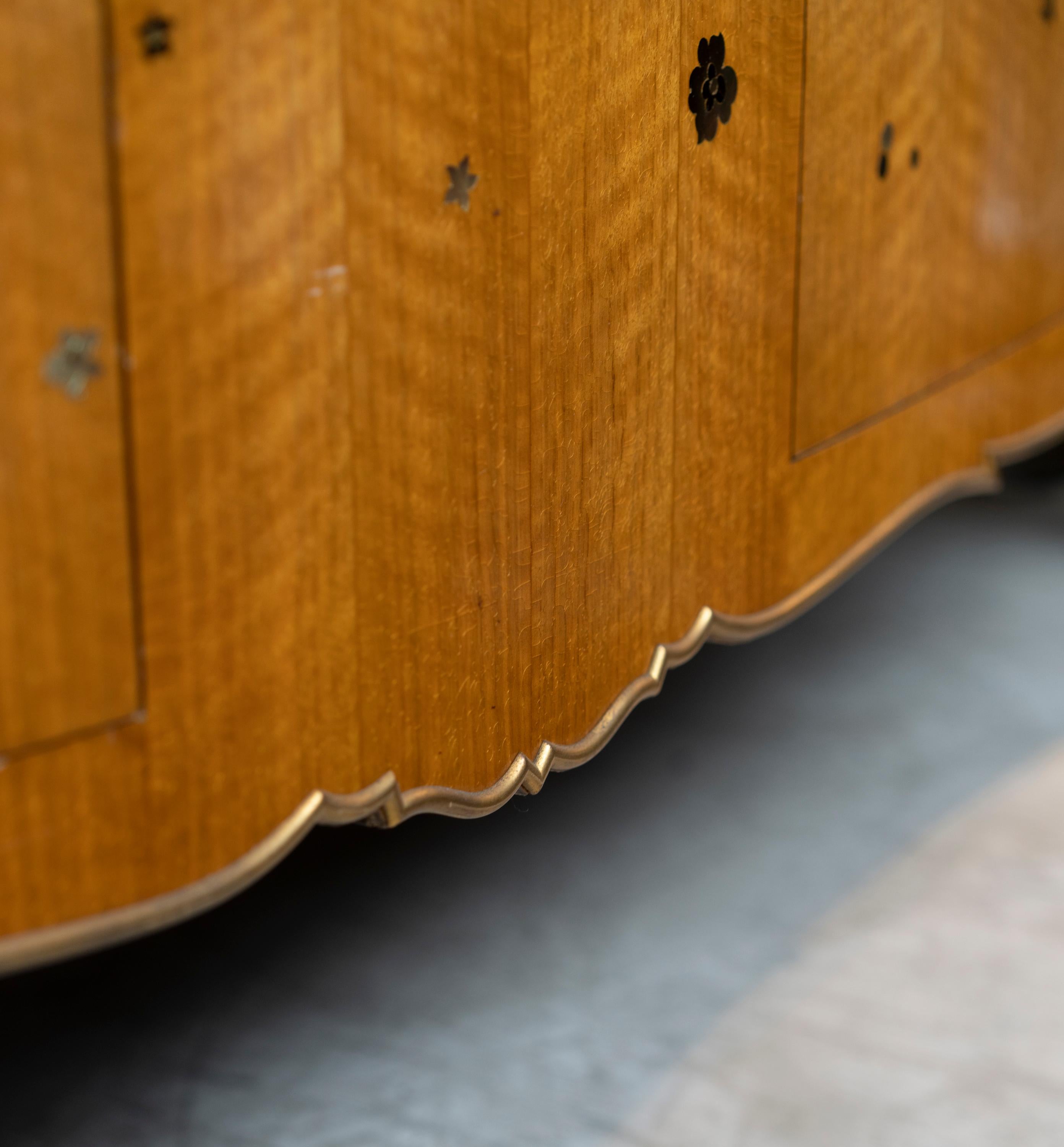 Elegant Art Deco Period Walnut  Buffet by Jules Leleu 1