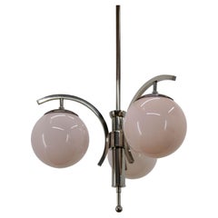 Elegant Art Deco Pink Chandelier, 1930s