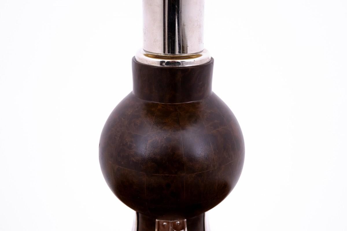 Elégante lampe de table Art déco, Pologne, années 1950. Bon état - En vente à Chorzów, PL