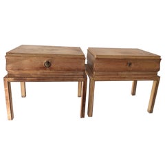 Elegant Art Deco Tommi Parzinger End Tables, Charak Modern