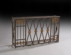 Elegant Art Deco work circa 1940 wrought iron umbrella stand