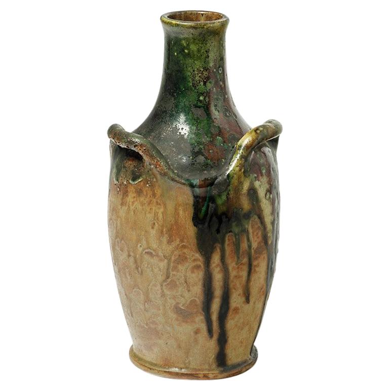 Elegant Art Nouveau Ceramic Vase by Marlotte French Pottery