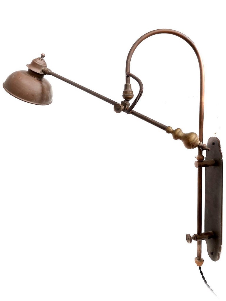 Struct Arm Light Elegant Articulating Bow Arm Wall Lamp For Sale at 1stDibs