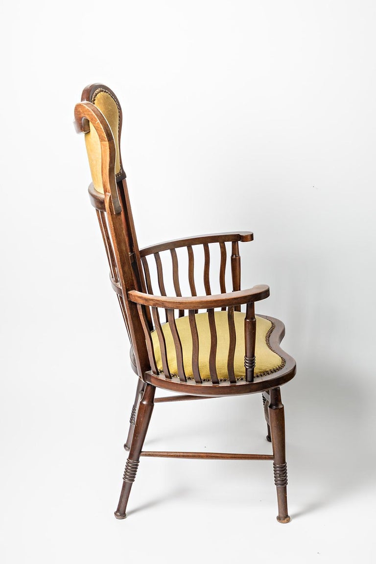 English Elegant Arts & Crafts 1900 Armchair or Chair Mid-20th Century Design Thonet For Sale