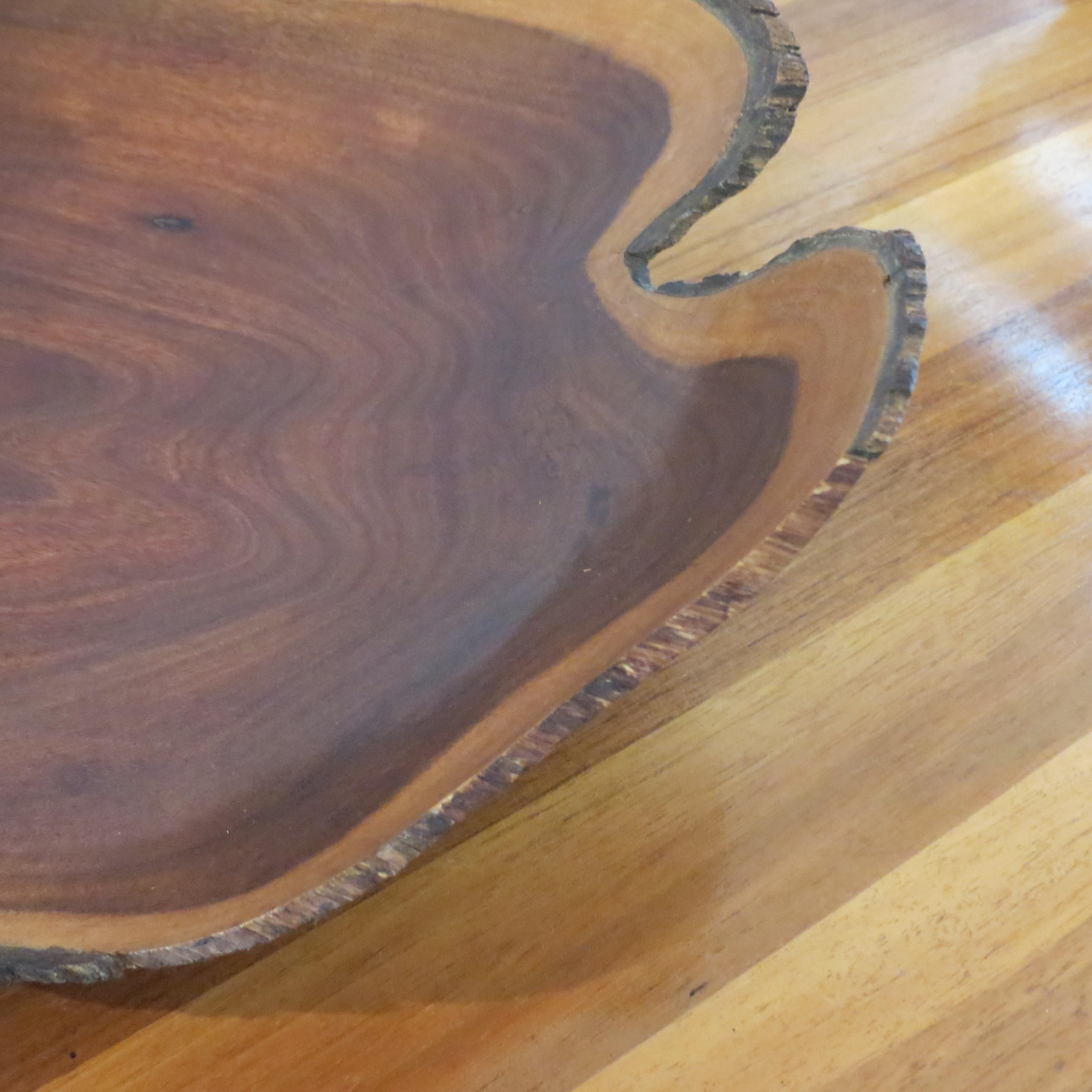 Elegant Australian Hand Turned Acacia Wooden Bowl For Sale 6