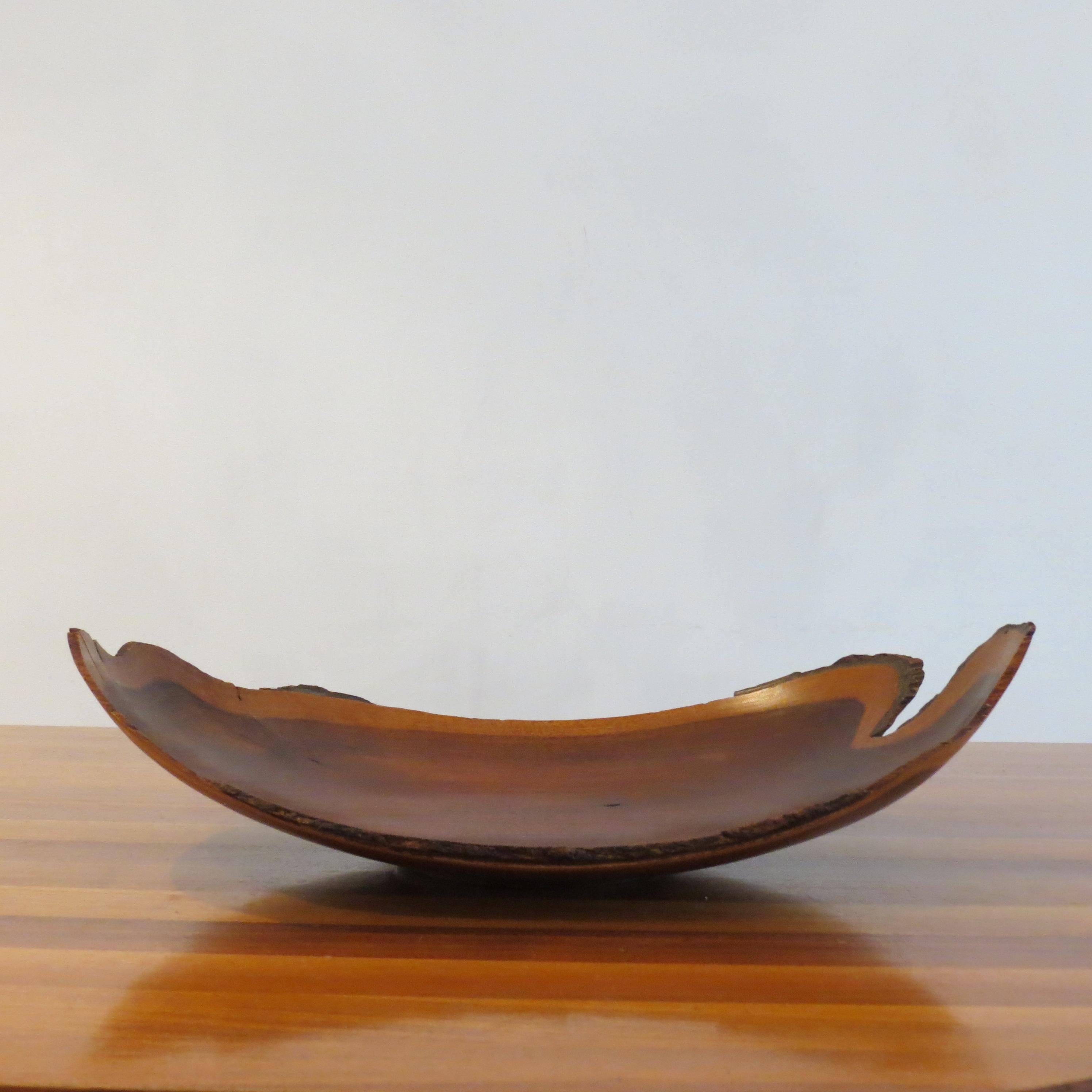 Elegant Australian Hand Turned Acacia Wooden Bowl For Sale 8