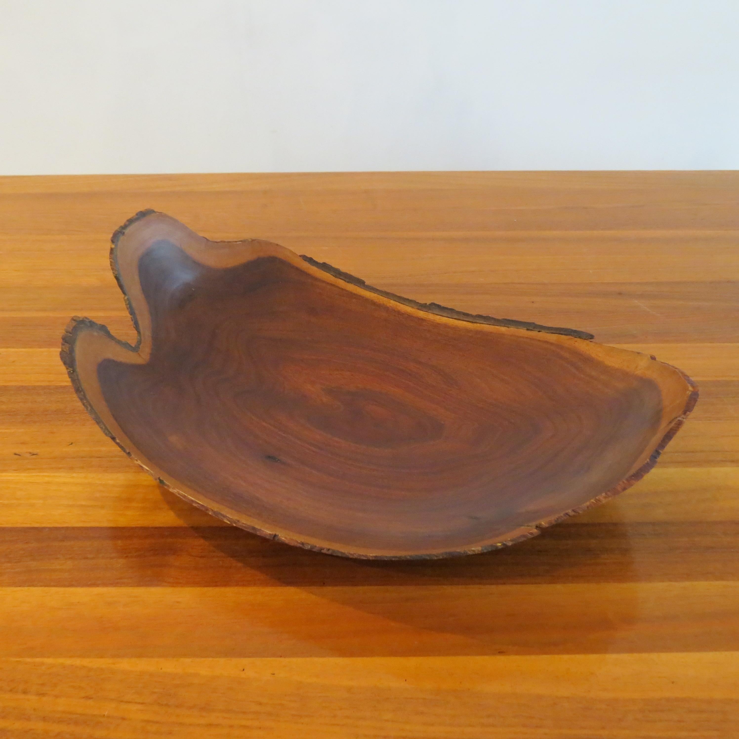 Elegant Australian Hand Turned Acacia Wooden Bowl For Sale 9