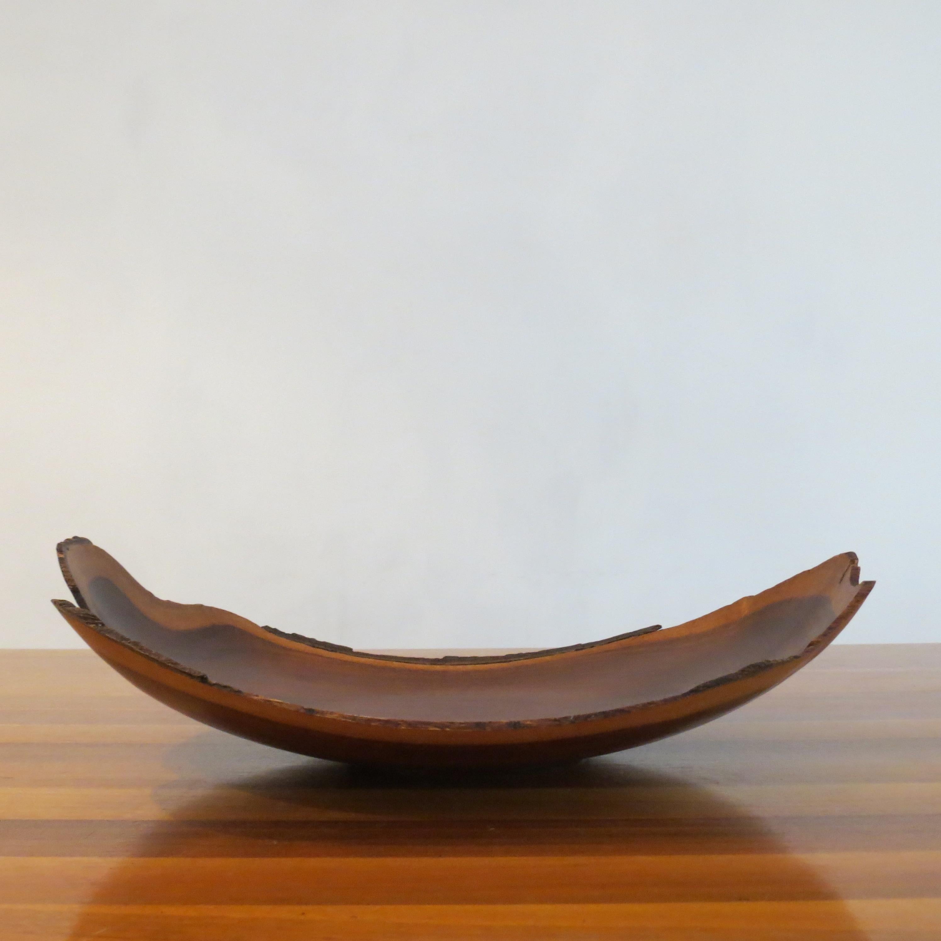 Elegant Australian Hand Turned Acacia Wooden Bowl For Sale 12