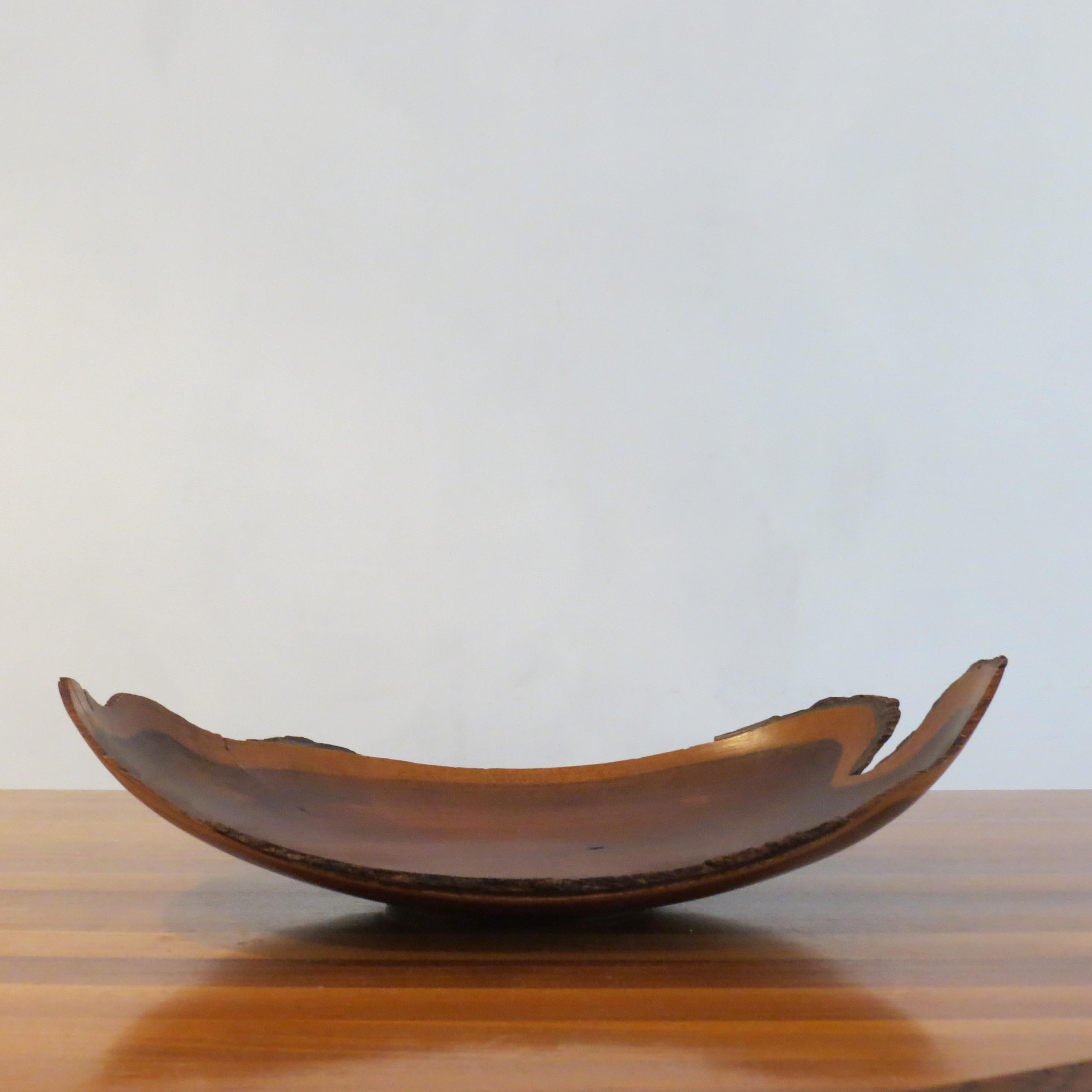 Hand-Crafted Elegant Australian Hand Turned Acacia Wooden Bowl For Sale