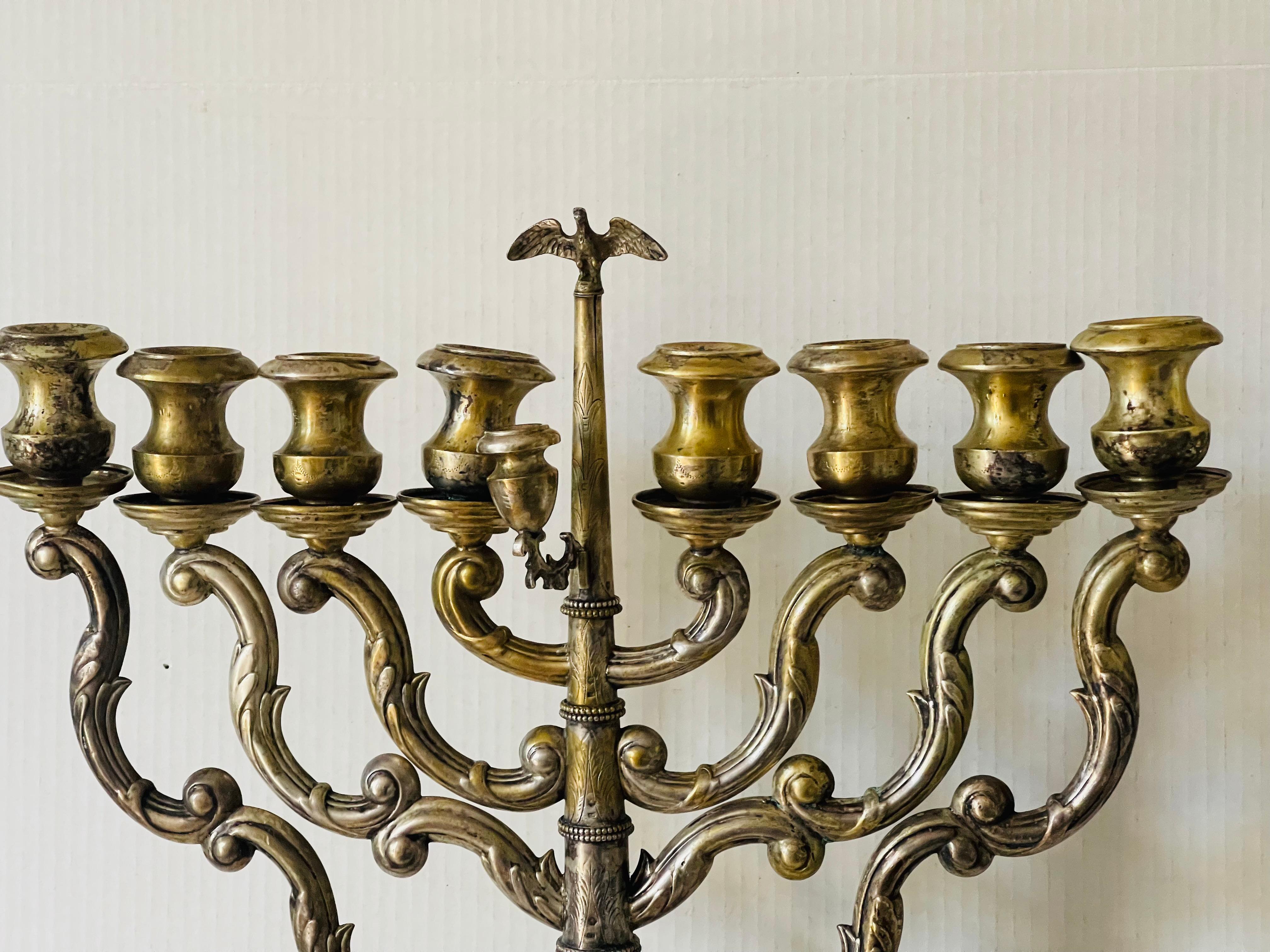 Eleg Eleg A.I.C., Menorah austriaco in argento antico da 27