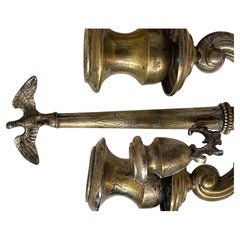 Elegant Austrian Antique Silver Menorah 27” 19 th c