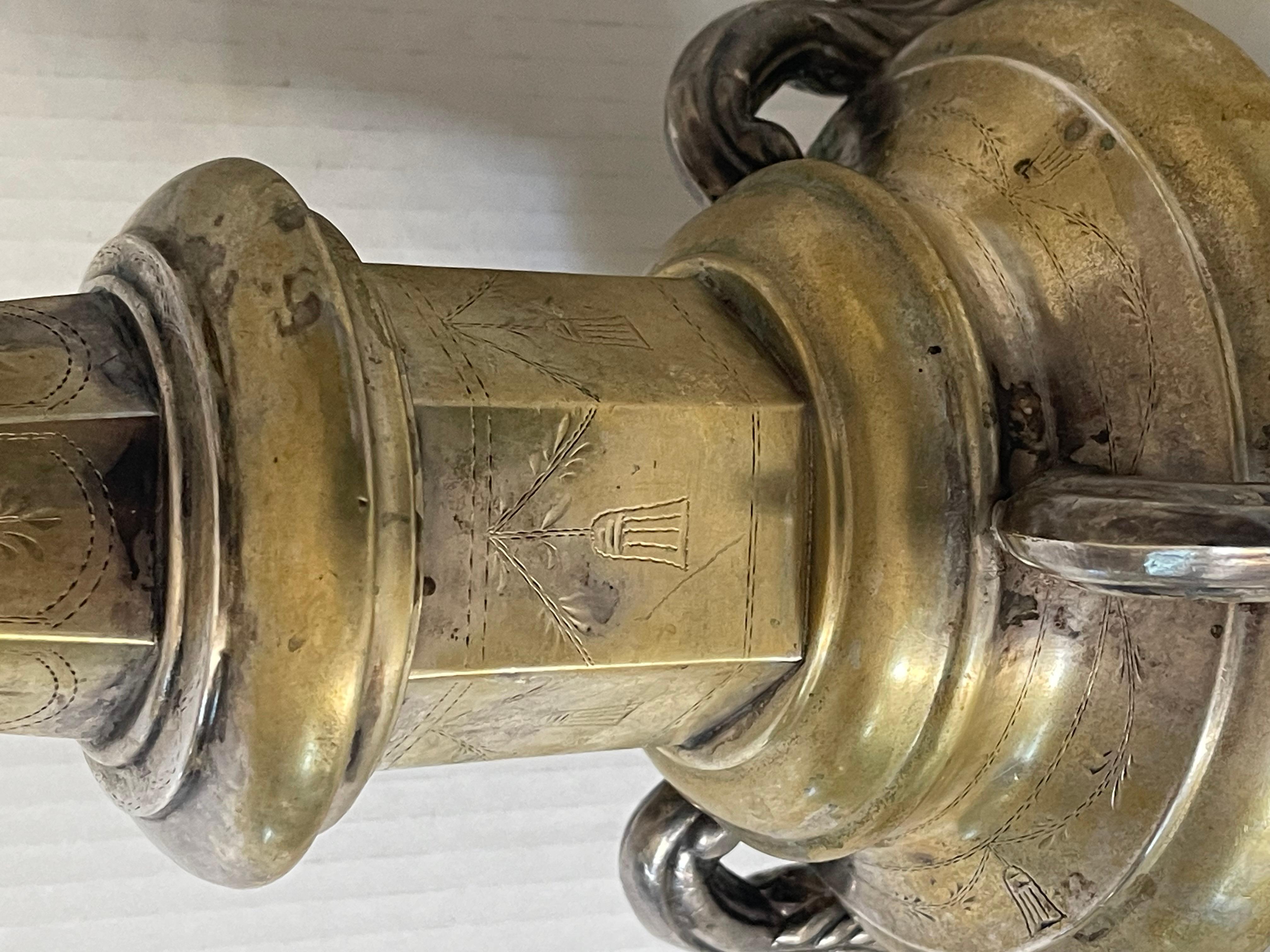 Eleg Eleg A.I.C., Menorah austriaco in argento antico da 27
